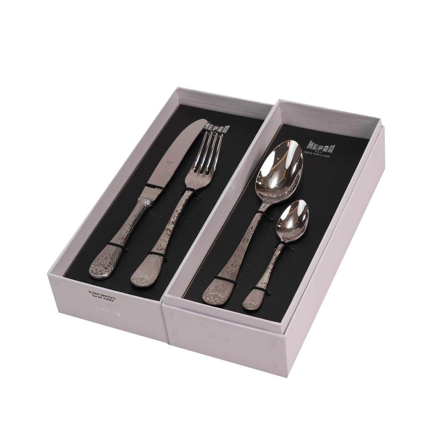 CASABLANCA DESIGN  CUTLERY SET  OF 24 PCS / SILVER