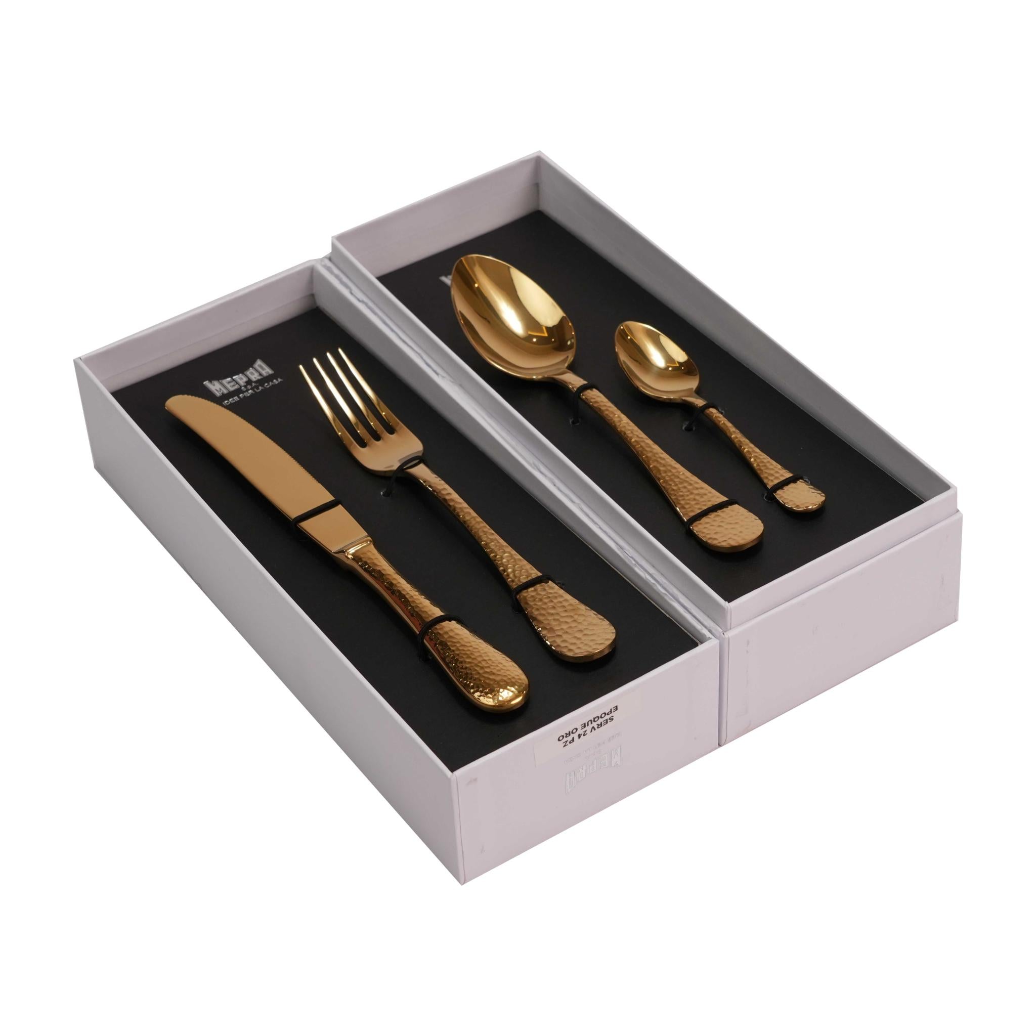 EPOQUE ORO DESIGN  CUTLERY  SET  OF 24 PCS / GOLD