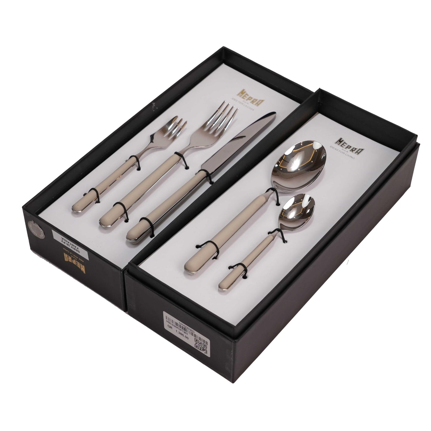 CUTLERY SET 30 PCS / SILVER COLOR AND TURTLE