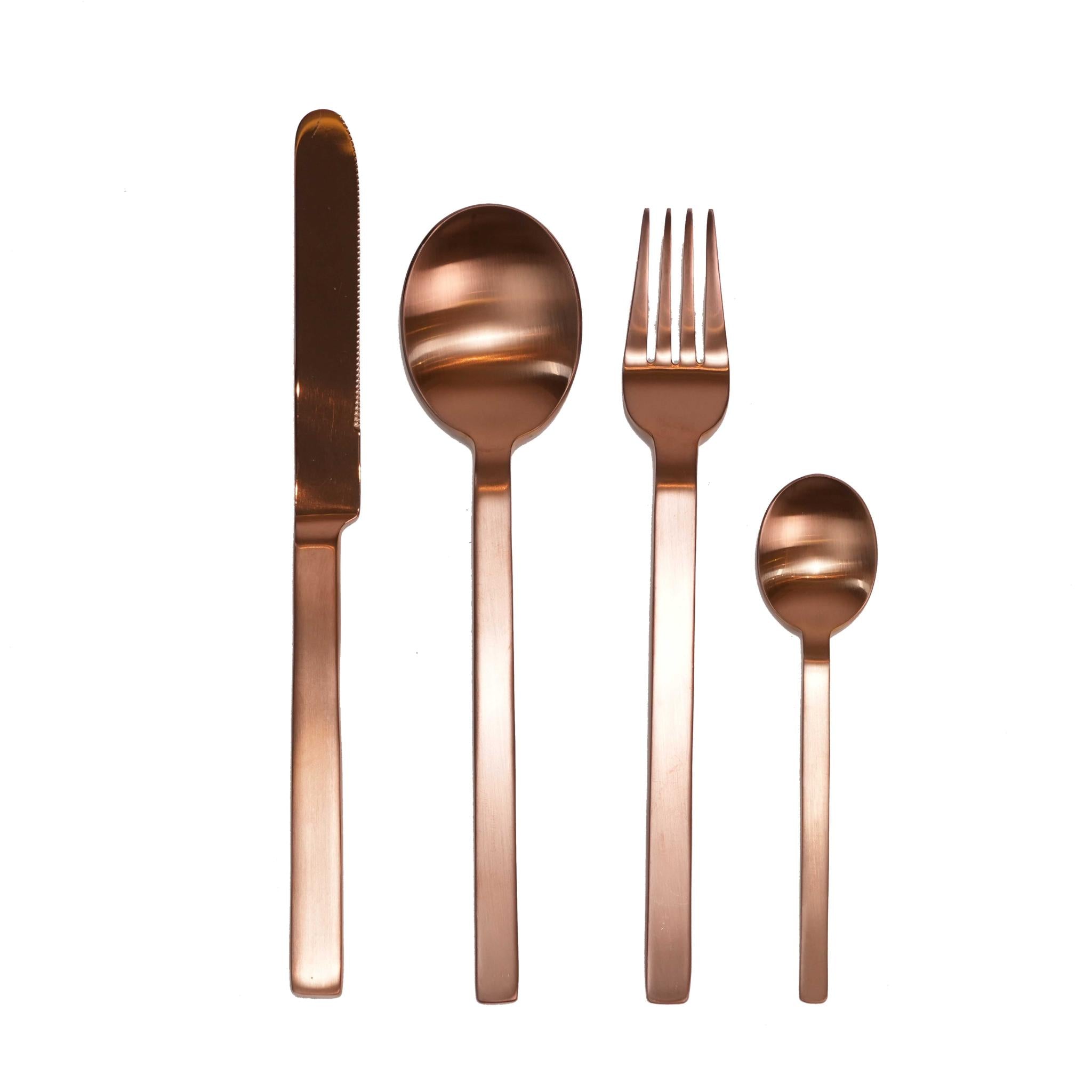STILE ICE  DESIGN  BRONZE   CUTLERY SET OF  24 PCS / BRONZE