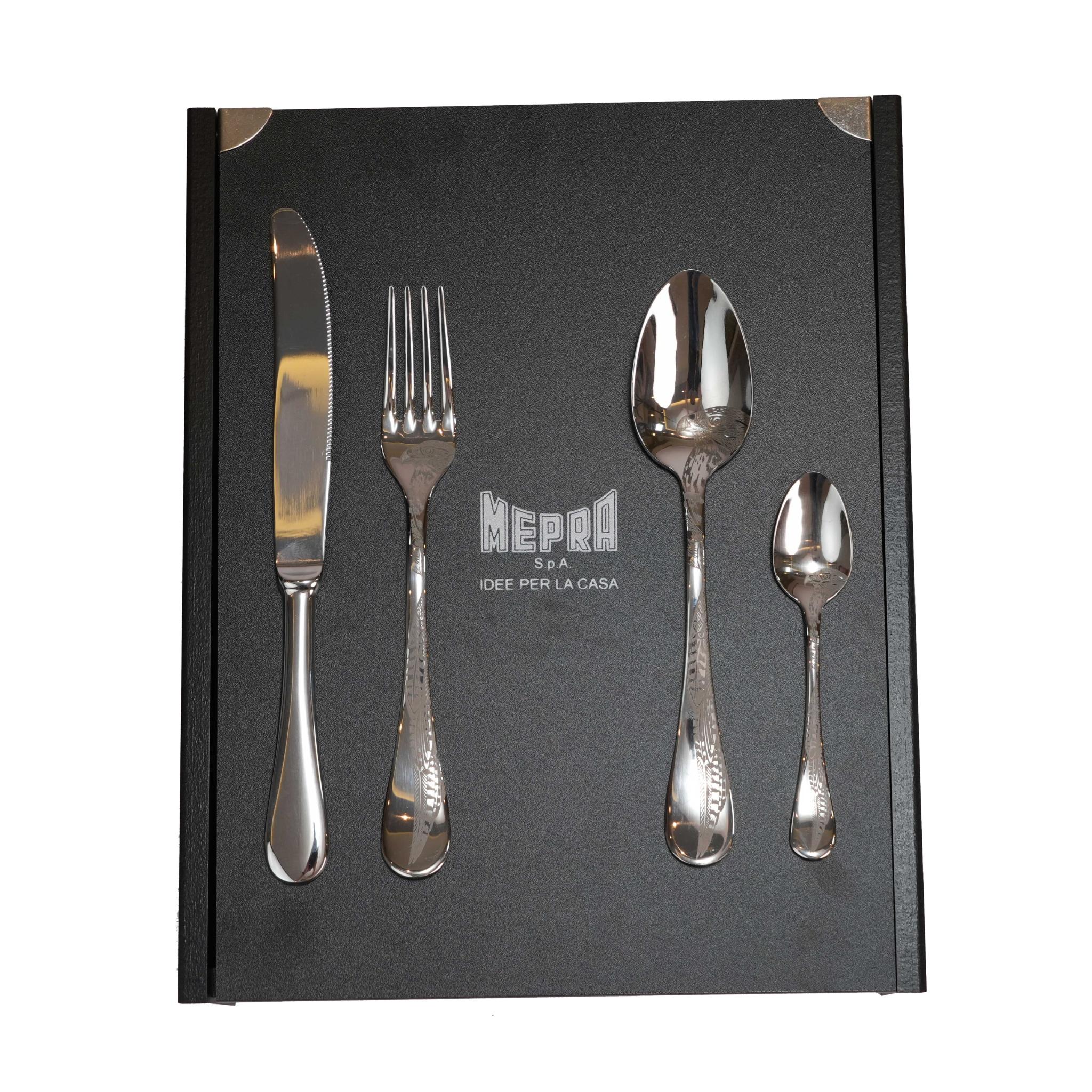 CACCIA DESIGN CUTLERY SET  OF 24 PCS / SILVER