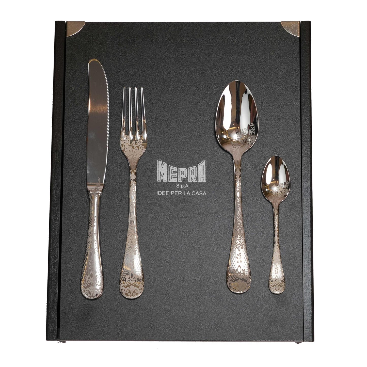 CASABLANCA DESIGN  CUTLERY SET  OF 24 PCS / SILVER