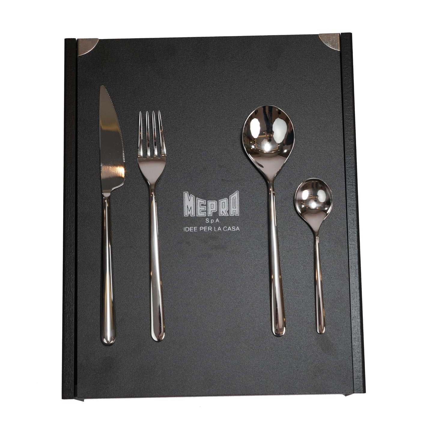 MEPRA LINEA DESIGN CUTLERY SET OF  24 PCS / SILVER