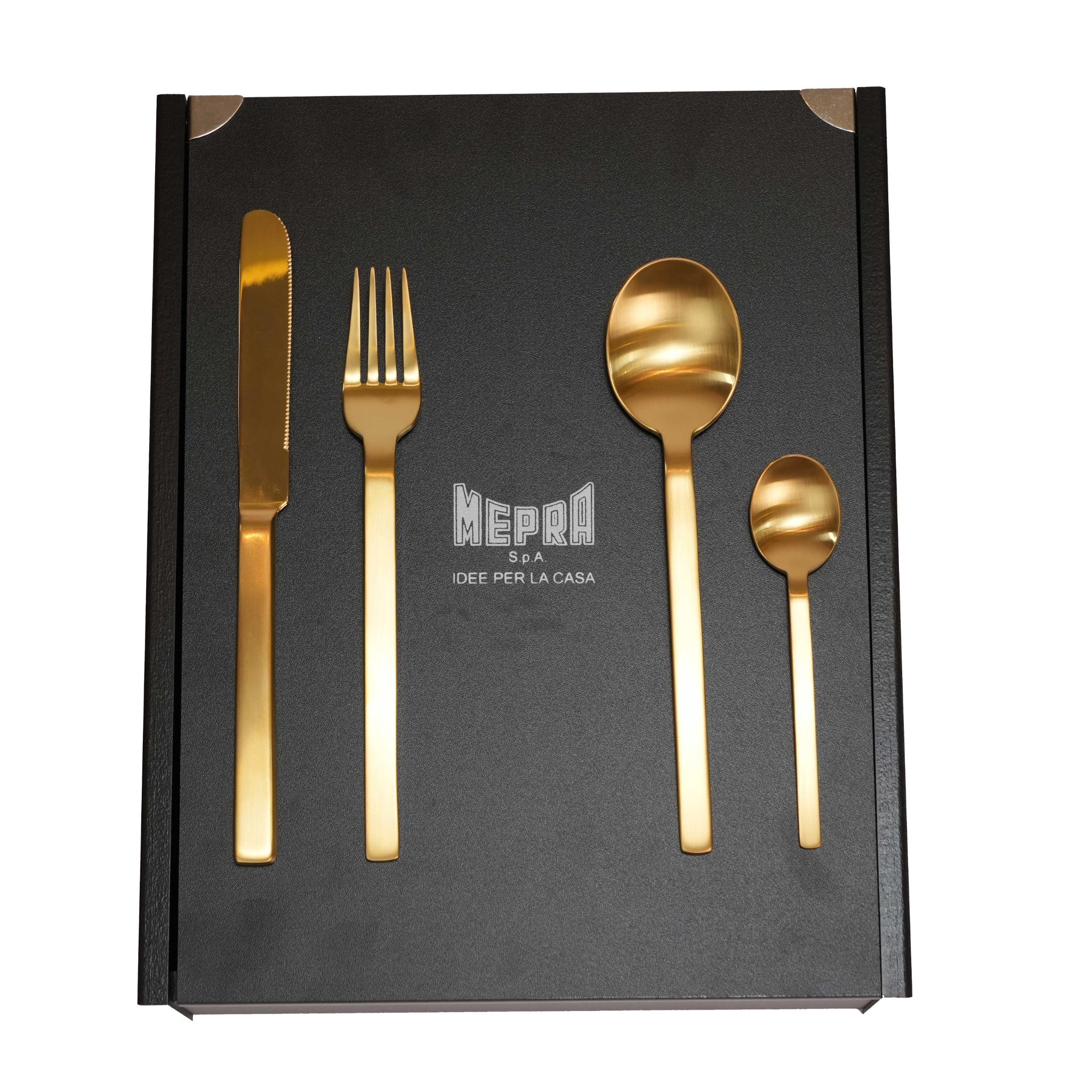 STILE ICE ORO DESIGN CUTLERY SET  OF 24 PCS / GOLD