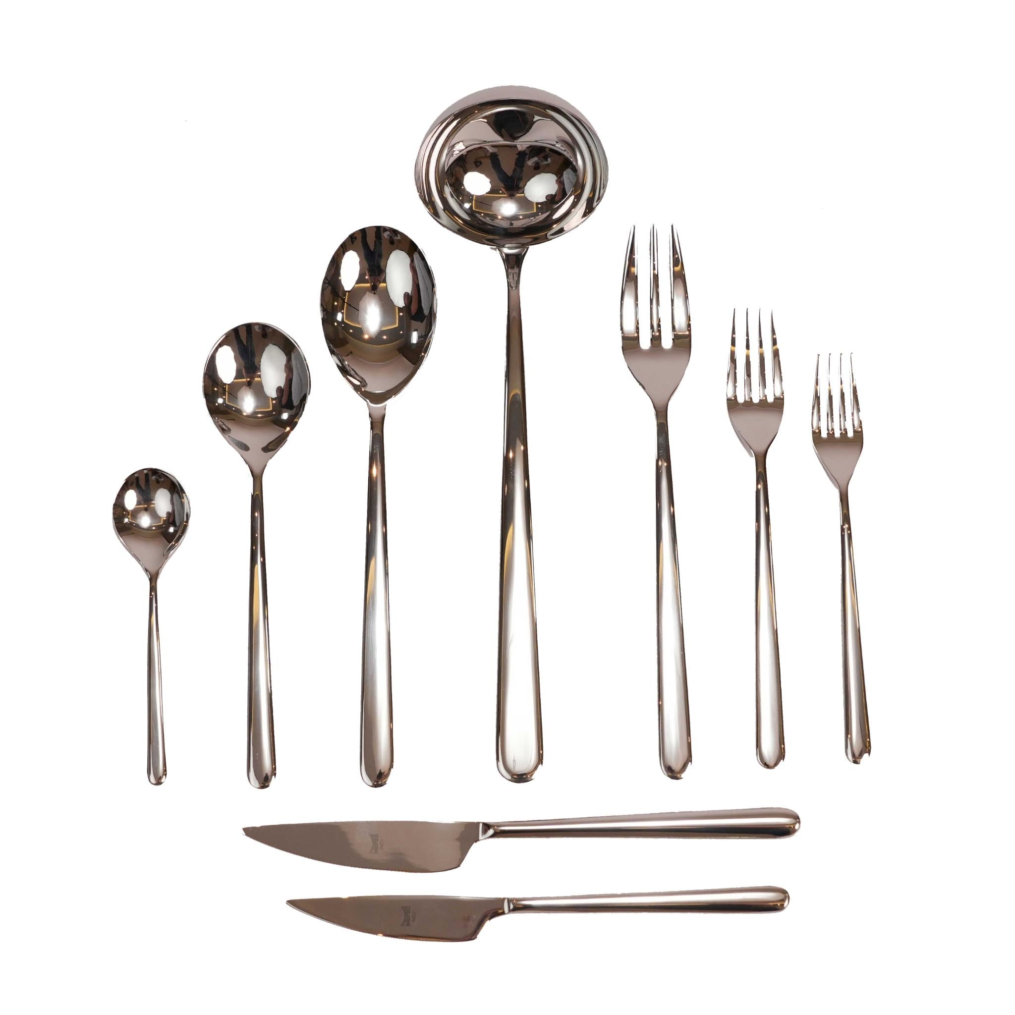MEPRA LINEA DESIGN CUTLERY SET OF  75 PCS / SILVER