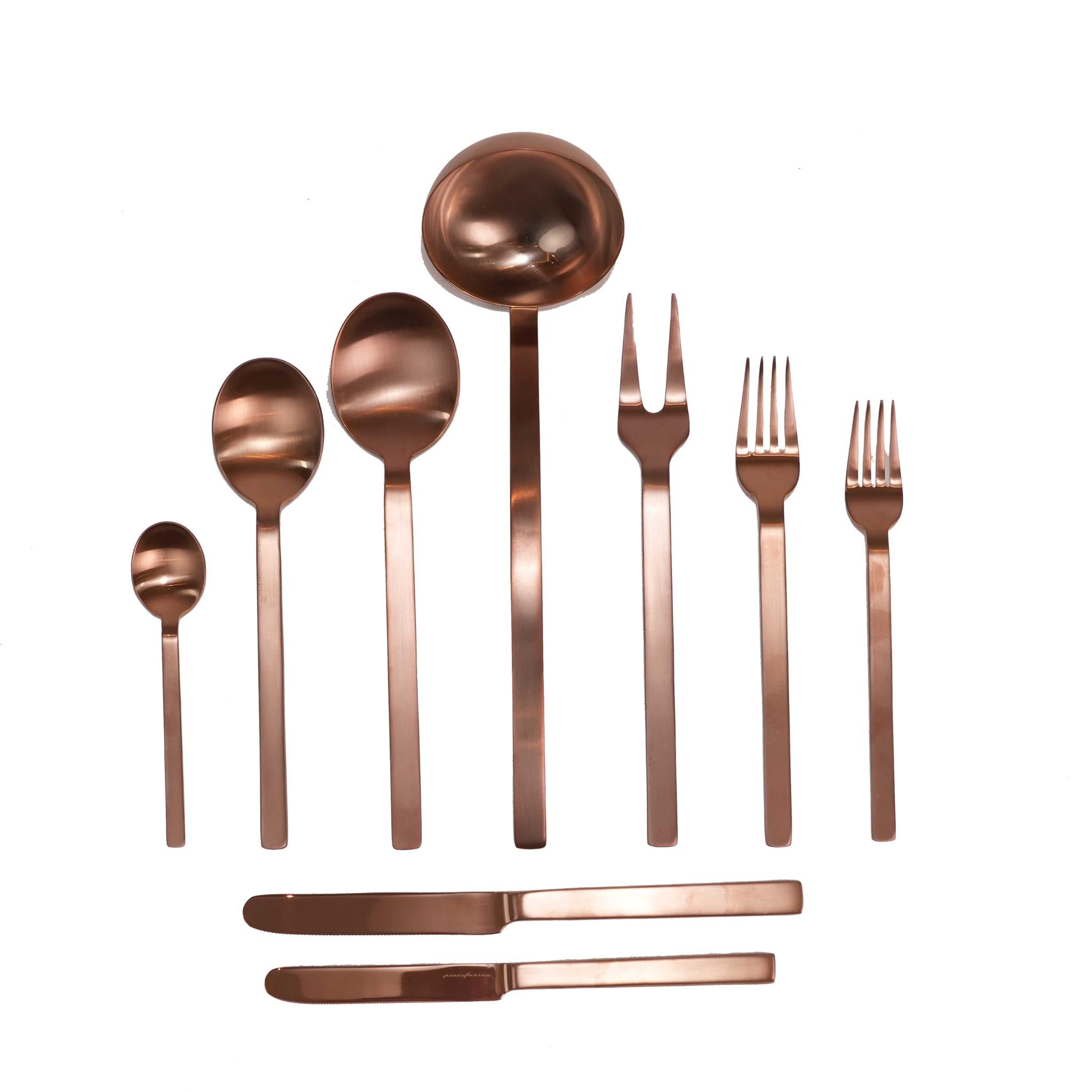 STILE ICE DESIGN  BRONZE  CUTLERY SET  OF 75 PCS / BRONZE