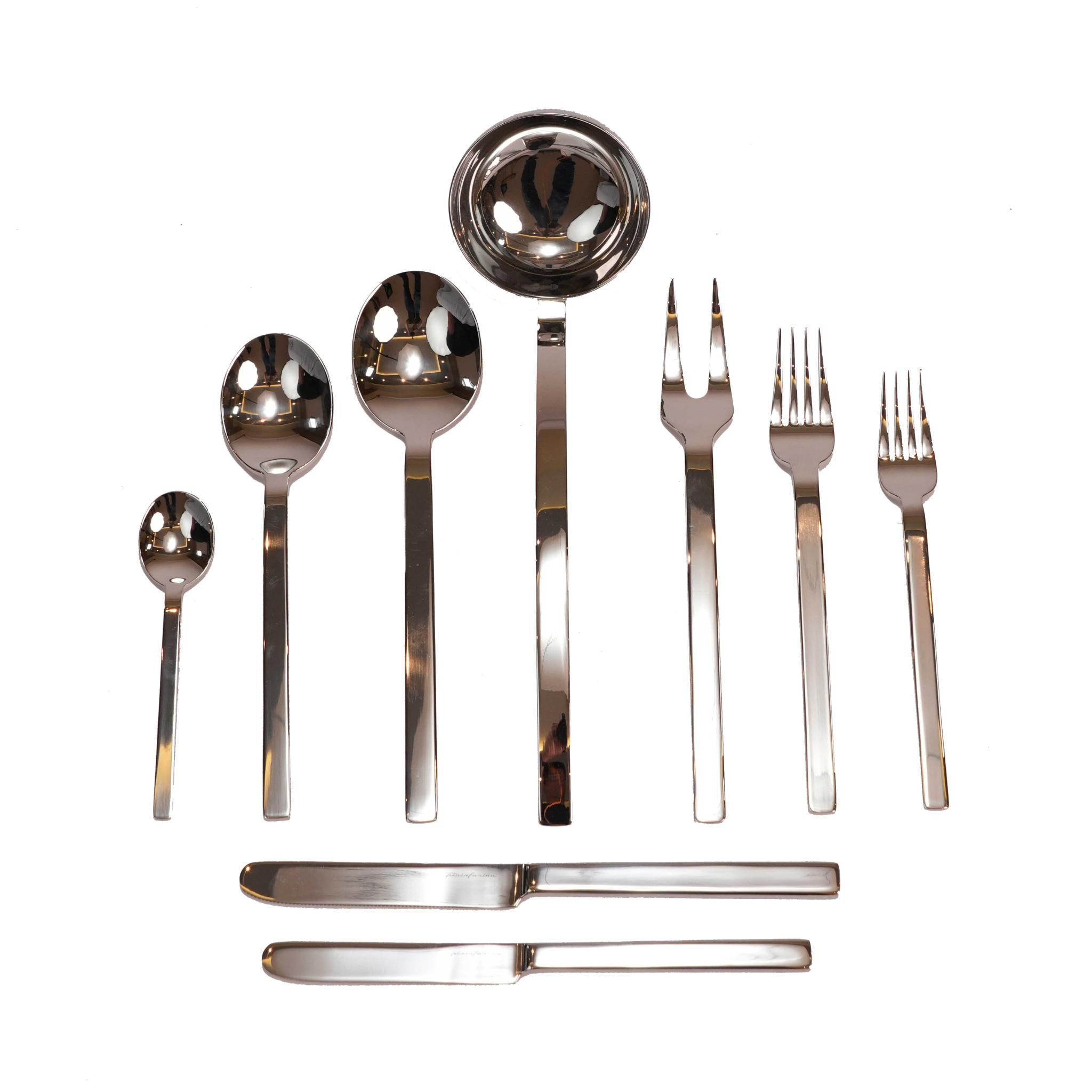 STILE ICE DESIGN  CUTLERY SET OF 75 PCS / SILVER