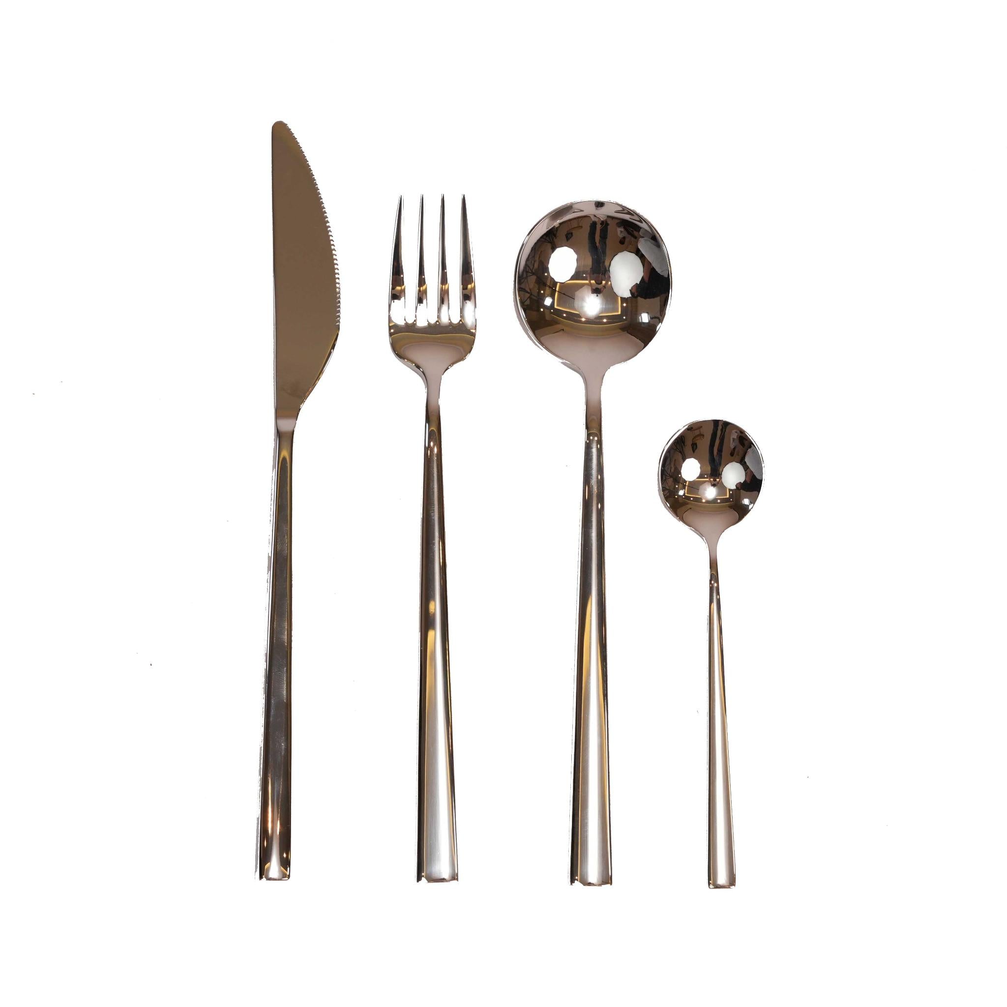 MEPRA MOVIDA DESIGN  CUTLERY SET OF 24 PCS / SILVER