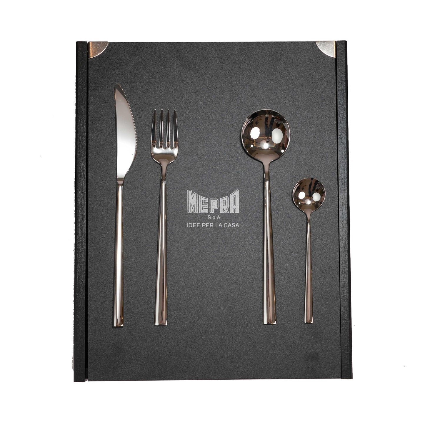 MEPRA MOVIDA DESIGN  CUTLERY SET OF 24 PCS / SILVER