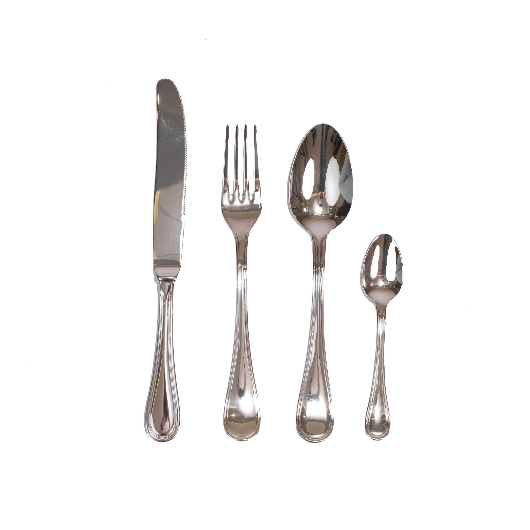 MEPRA BOHEME DESIGN  CUTLERY SET  OF  24 PCS / SILVER