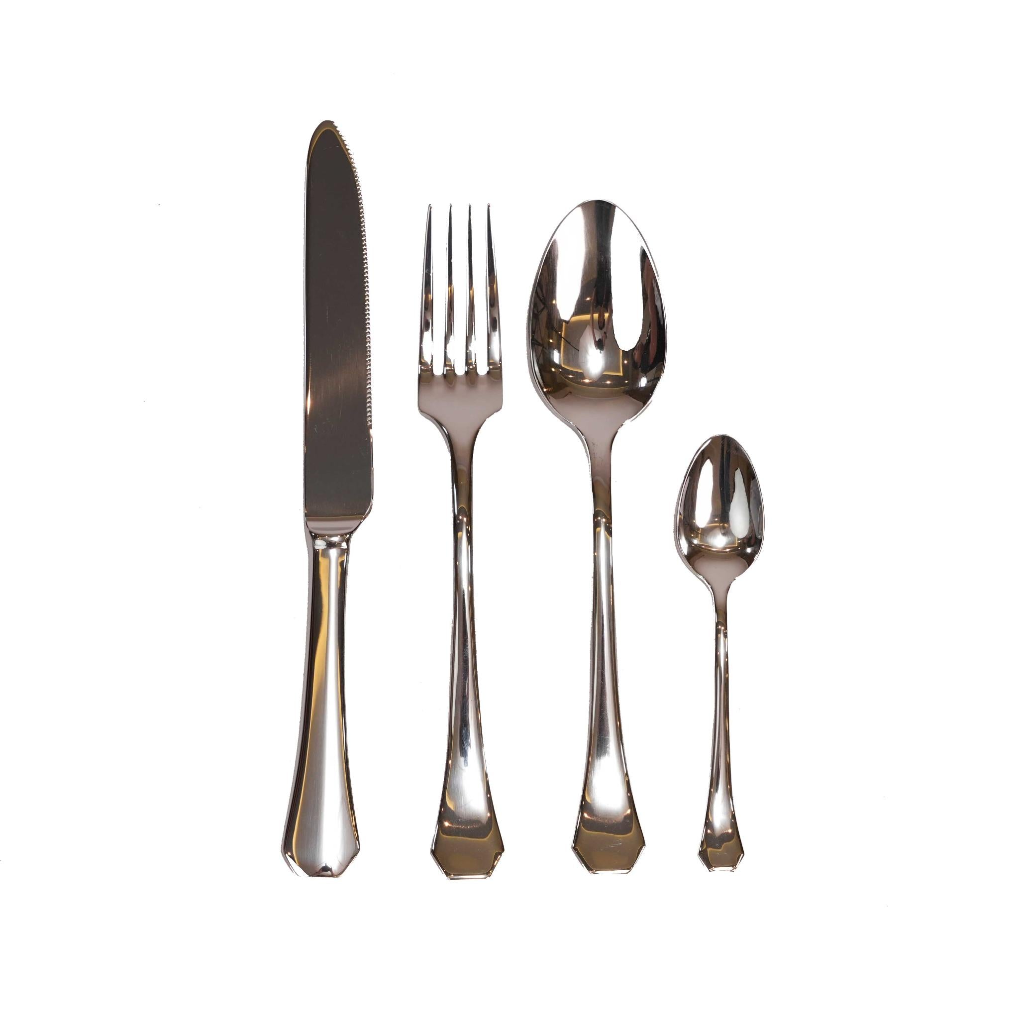 MEPRA MORETTO DESIGN CUTLERY SET  OF  24 PCS /  SILVER
