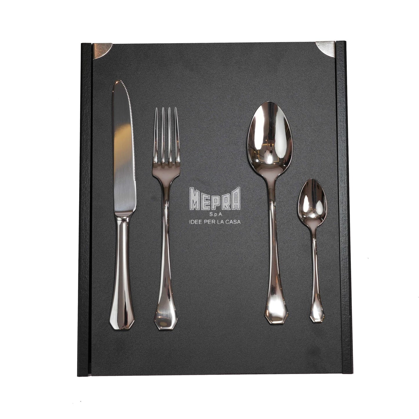 MEPRA MORETTO DESIGN CUTLERY SET  OF  24 PCS /  SILVER