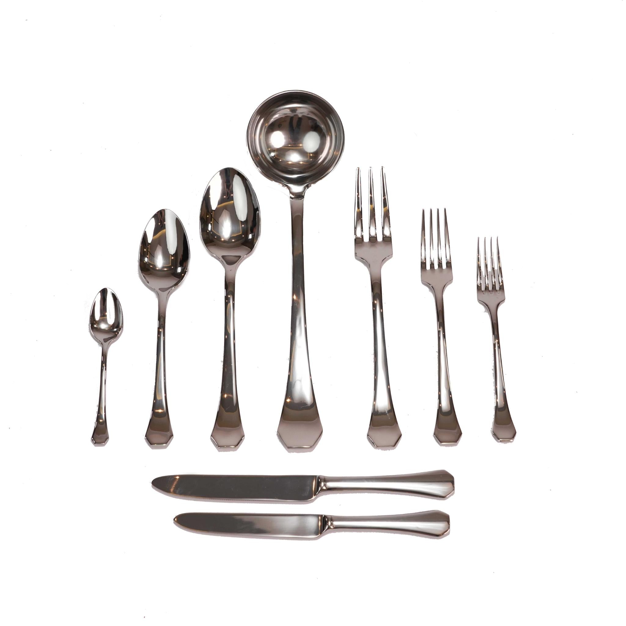 MEPRA MORETTO DESIGN CUTLERY SET  OF  75 PCS  / SILVER