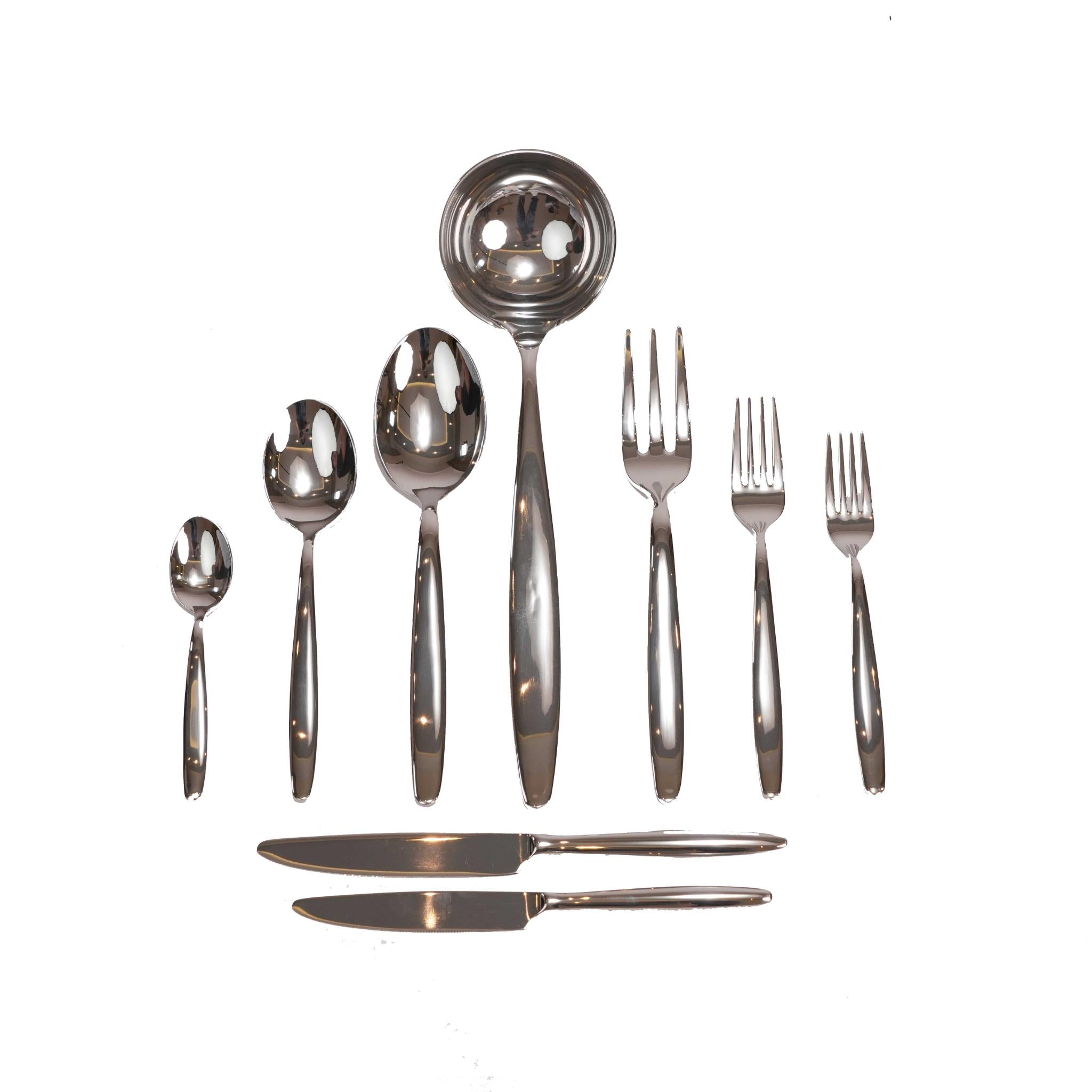MEPRA ACQUA DESIGN CUTLERY SET OF 75 PCS / SILVER
