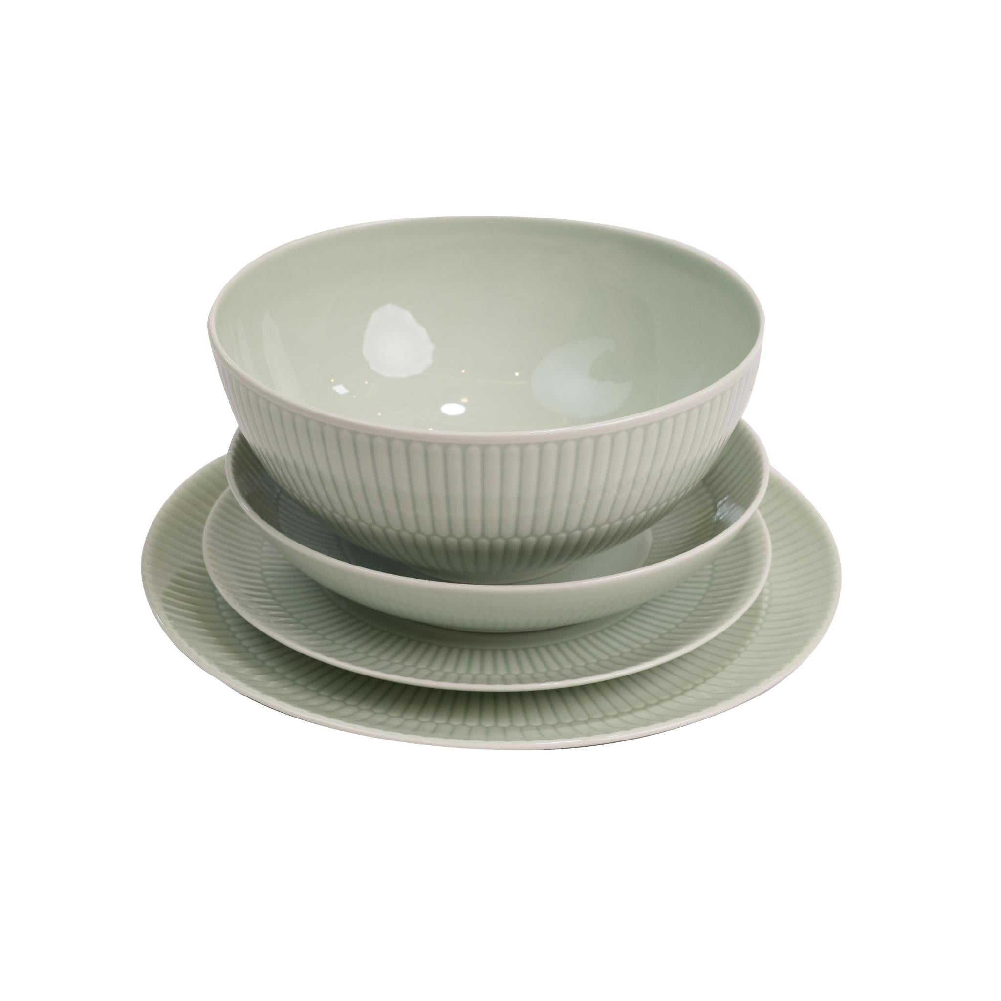 AMINA SELADON UNI COLLECTION  DINNER   SET OF 19 PCS