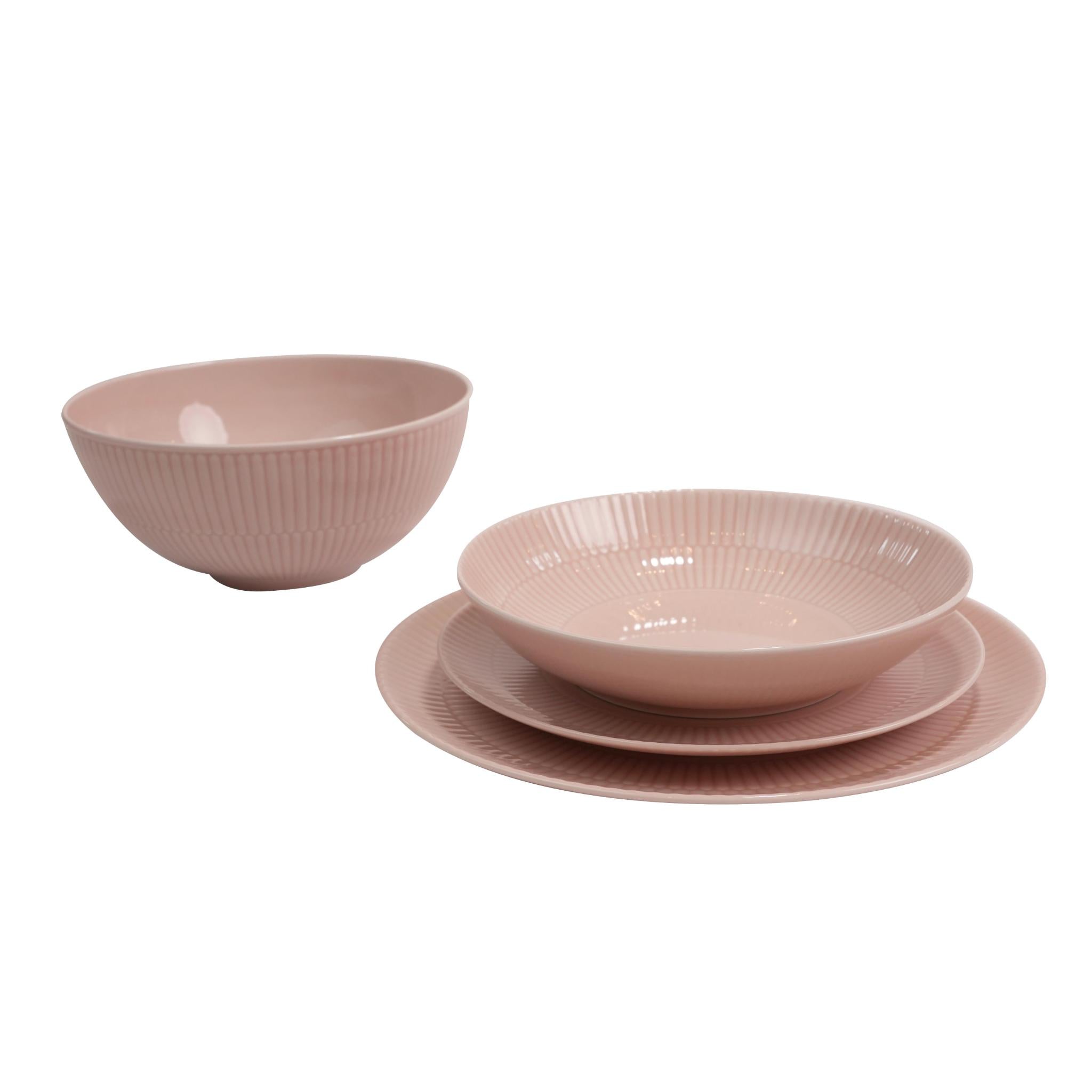 AMINA ROSE  UNI  COLLECTION  DINNER PLATE  SET OF 19 PCS