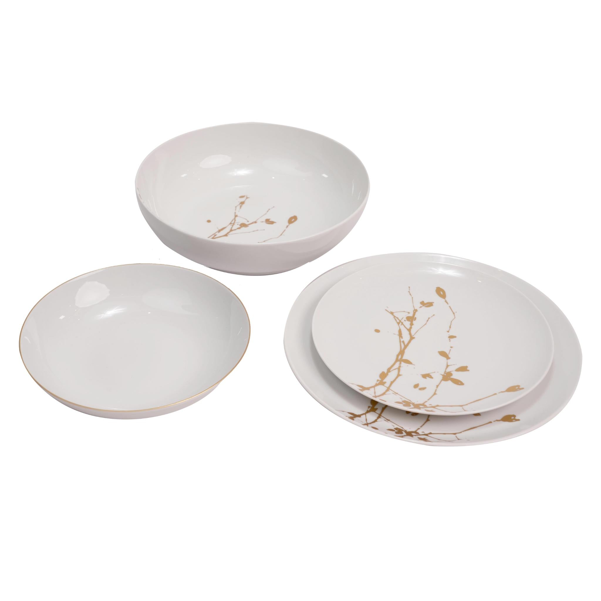 LIBERTY GOLD HIP OR ROSE DINNER  SET OF 19 PCS