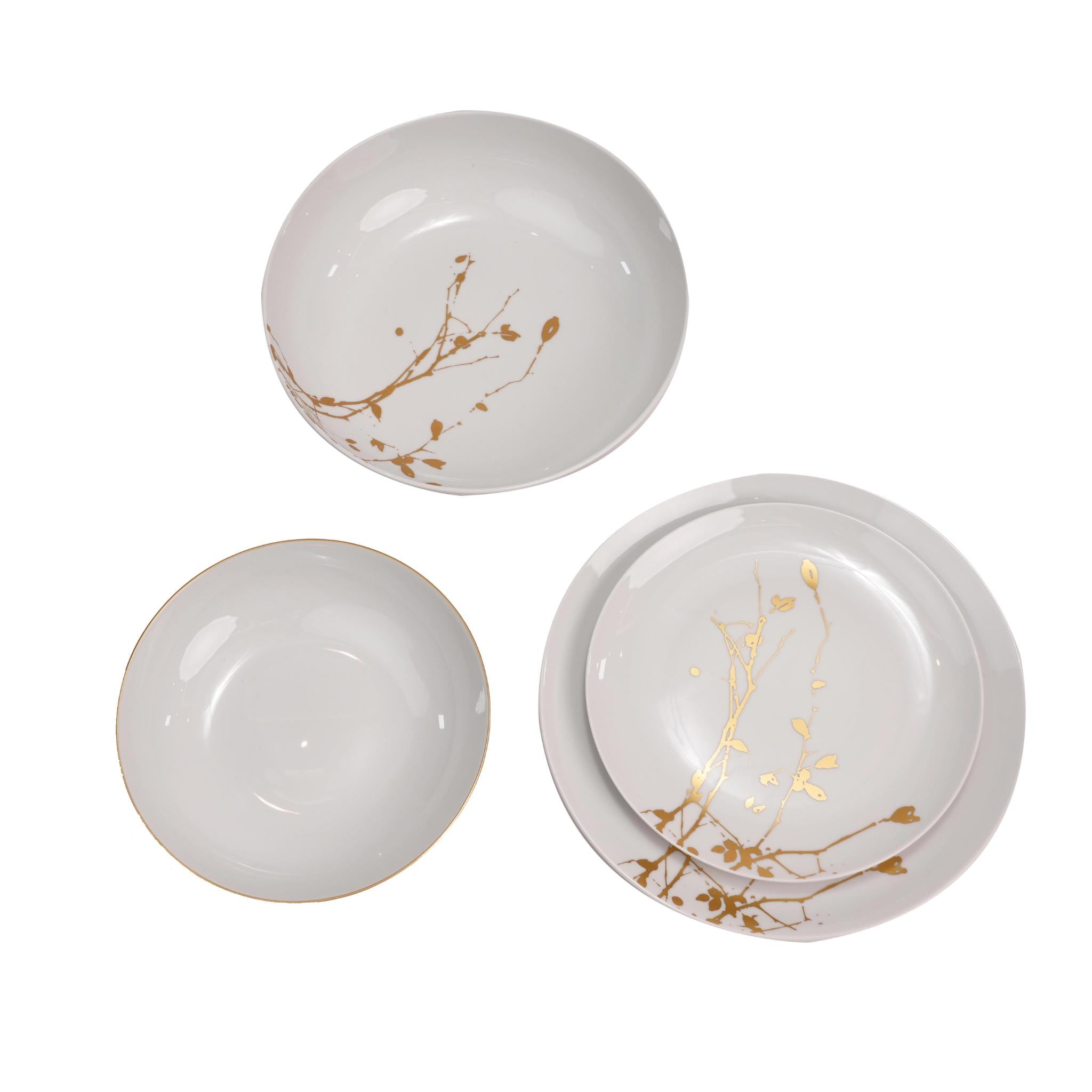 LIBERTY GOLD HIP OR ROSE DINNER  SET OF 19 PCS