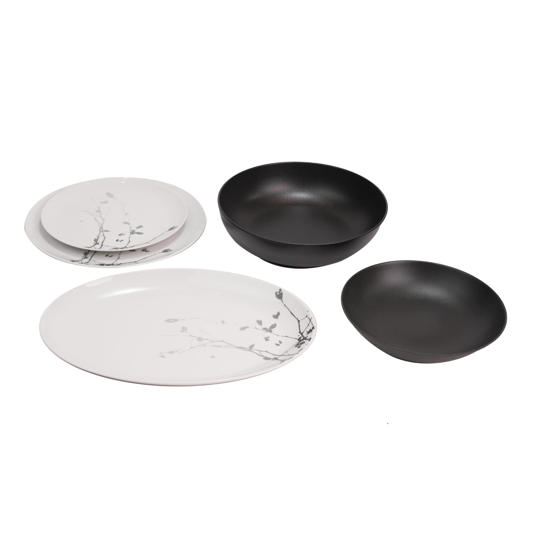 LIBERTY BLACK  DINNER  SET OF 20 PCS