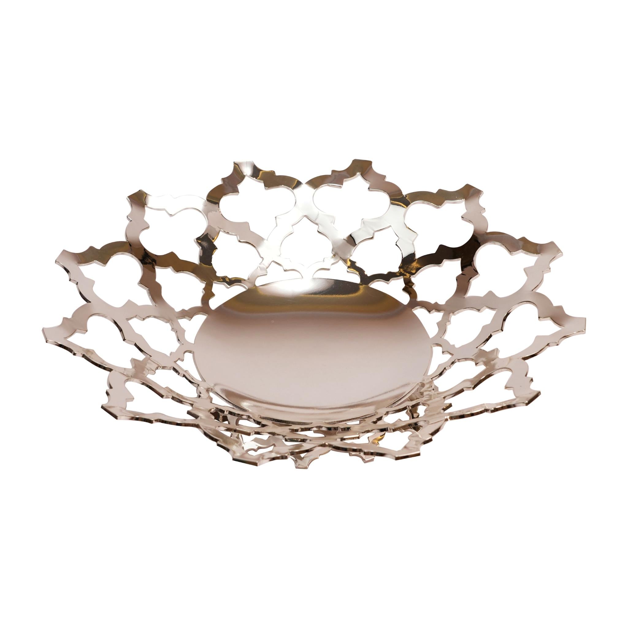 BOWL WITH BASE   , WITHOUT COVER  / SILVER PLATED