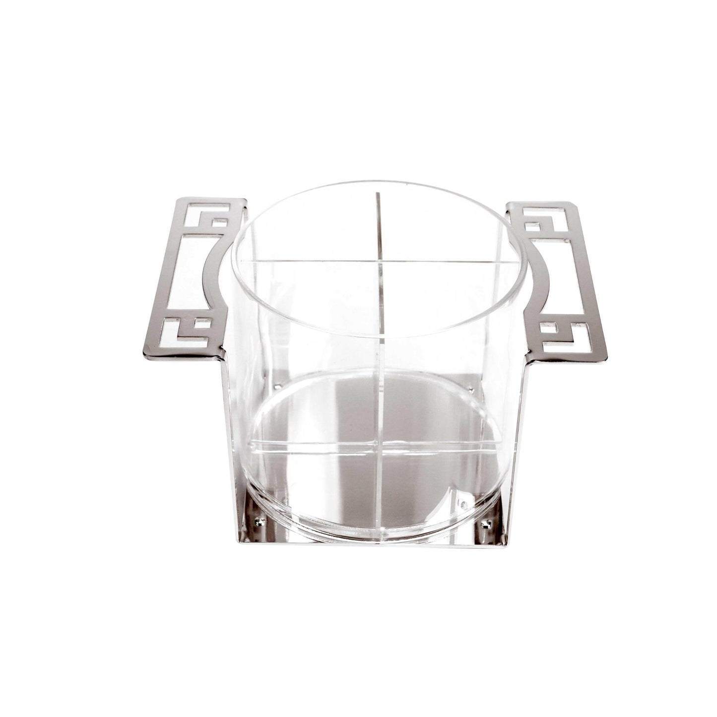 LARGE PLEXI STAND FOR CUTLERY HOLDER / SILVER PLATED