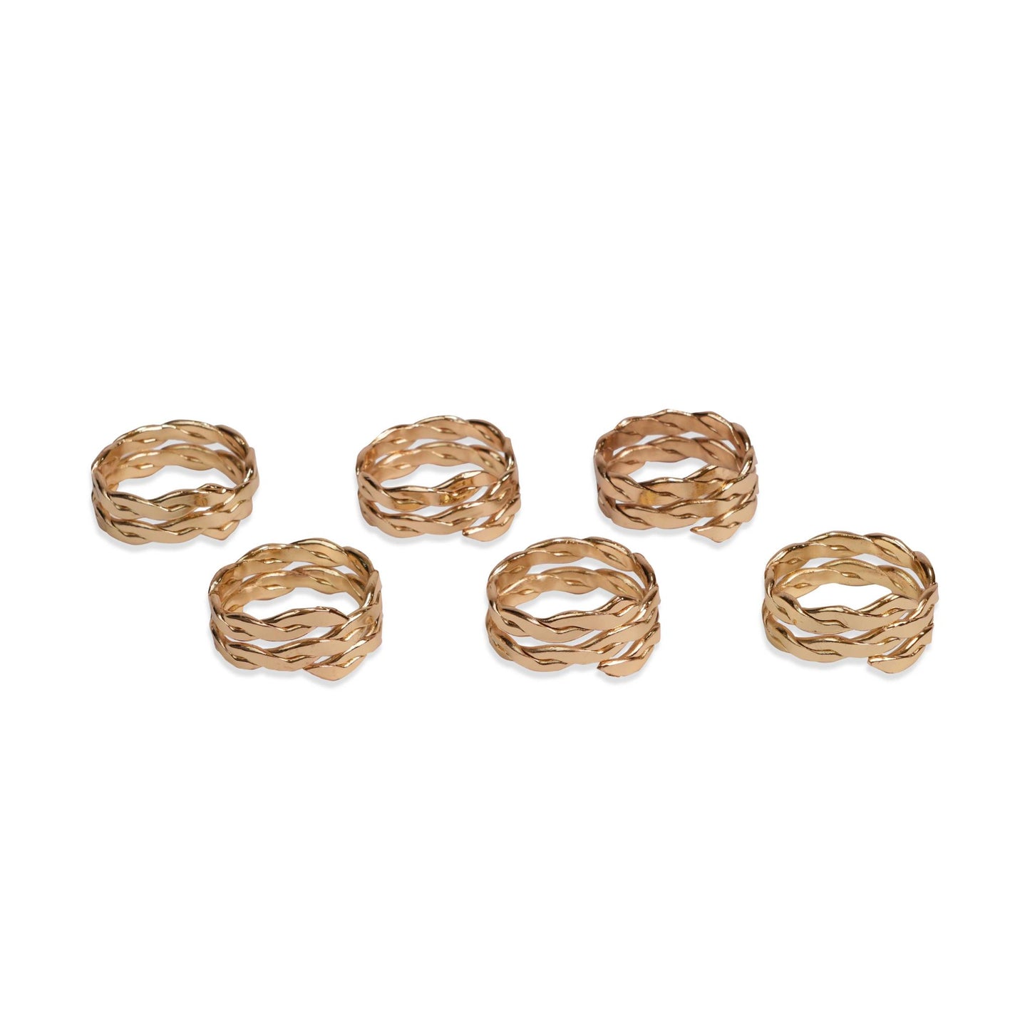 NAPKIN RINGS  ,  RR  DESIGN / GOLD PLATED