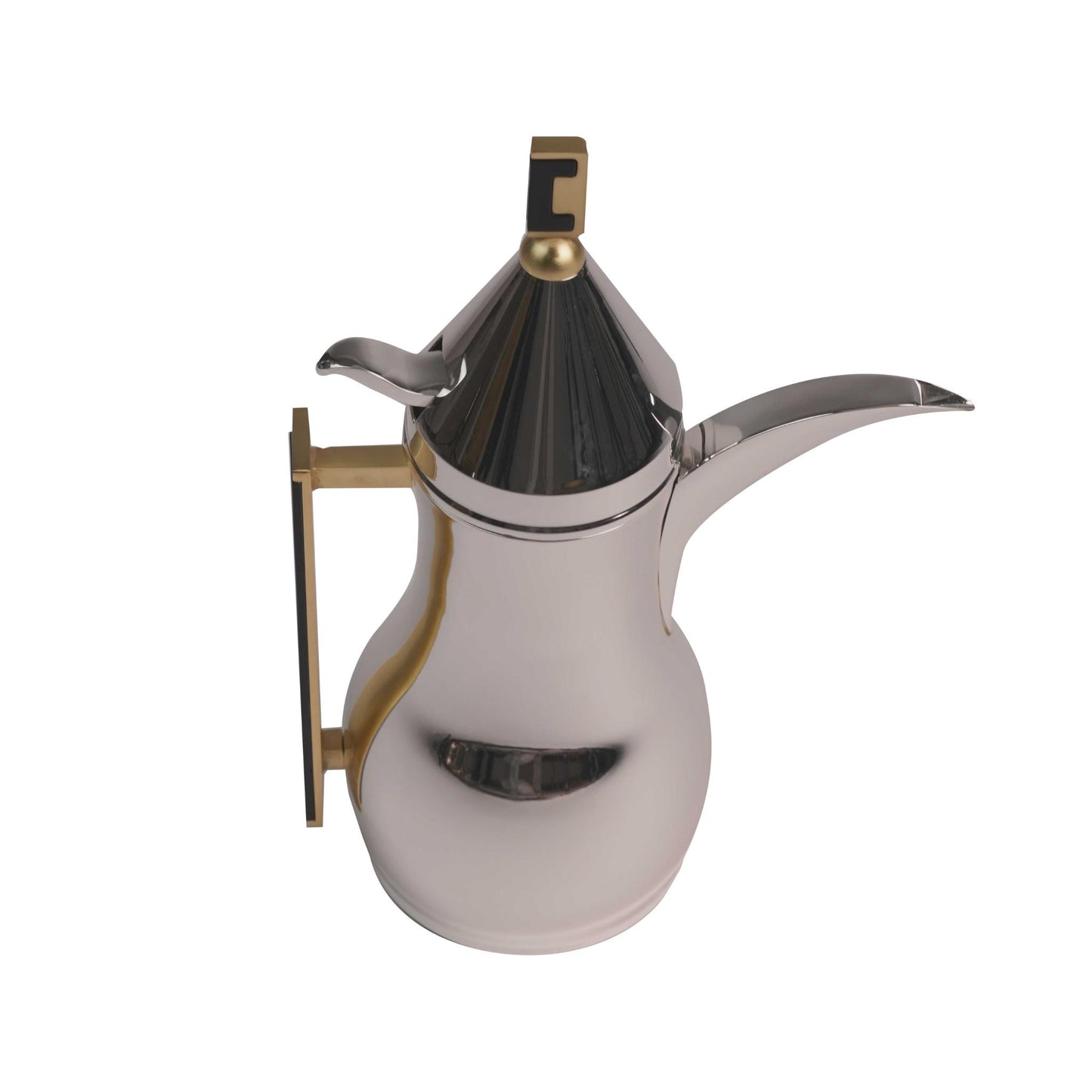 DALLAH - THERMOS SILEVER PLATED WITH GOLD PLATED MATT HANDLE
