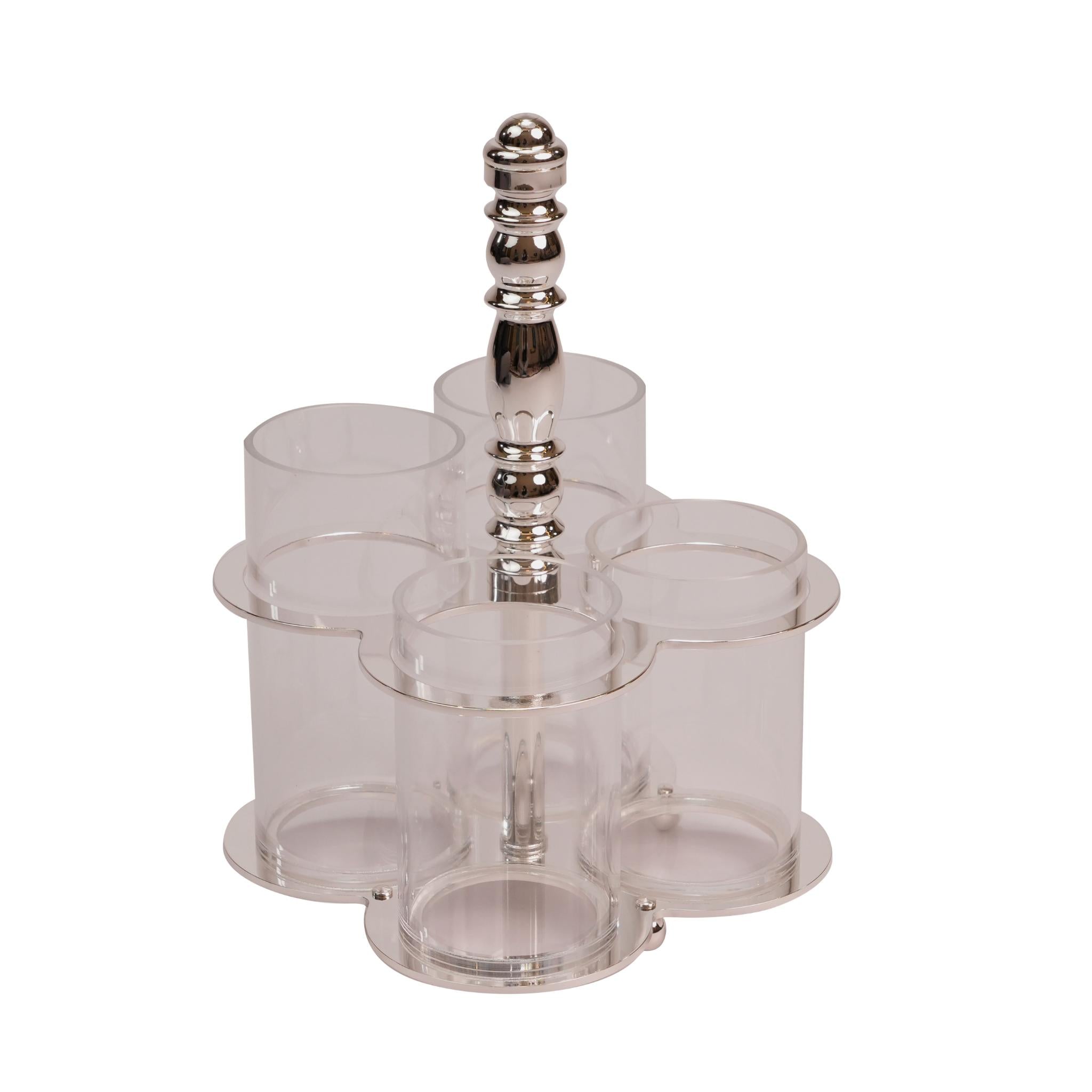 PLEXI STAND FOR CUTLERY HOLDER / SILVER PLATED