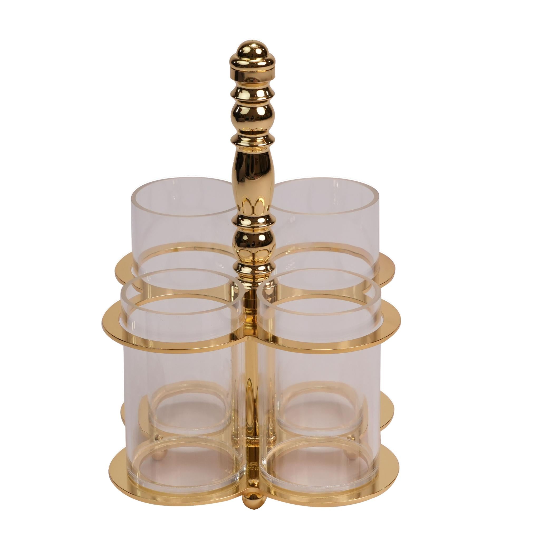 PLEXI STAND FOR CUTLERY HOLDER / GOLD PLATED