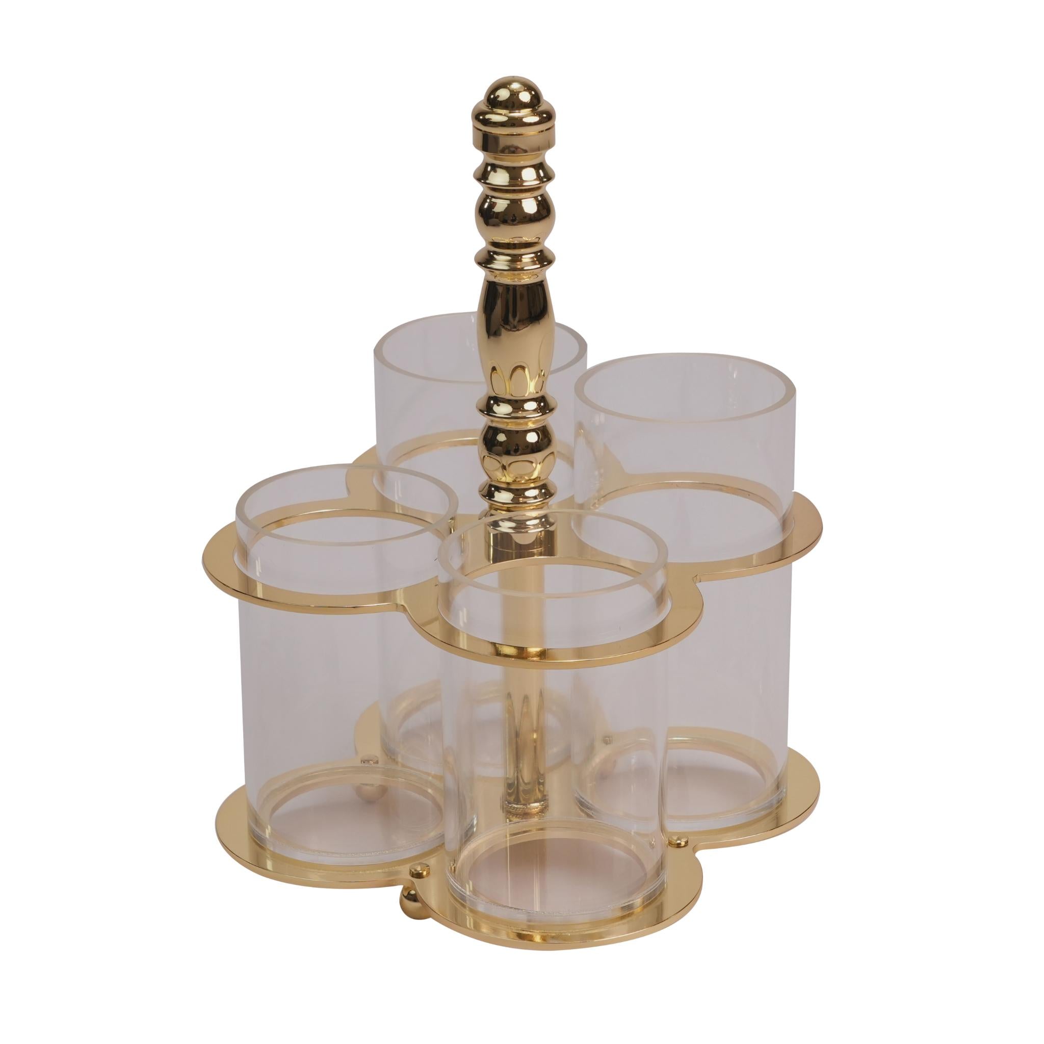PLEXI STAND FOR CUTLERY HOLDER / GOLD PLATED