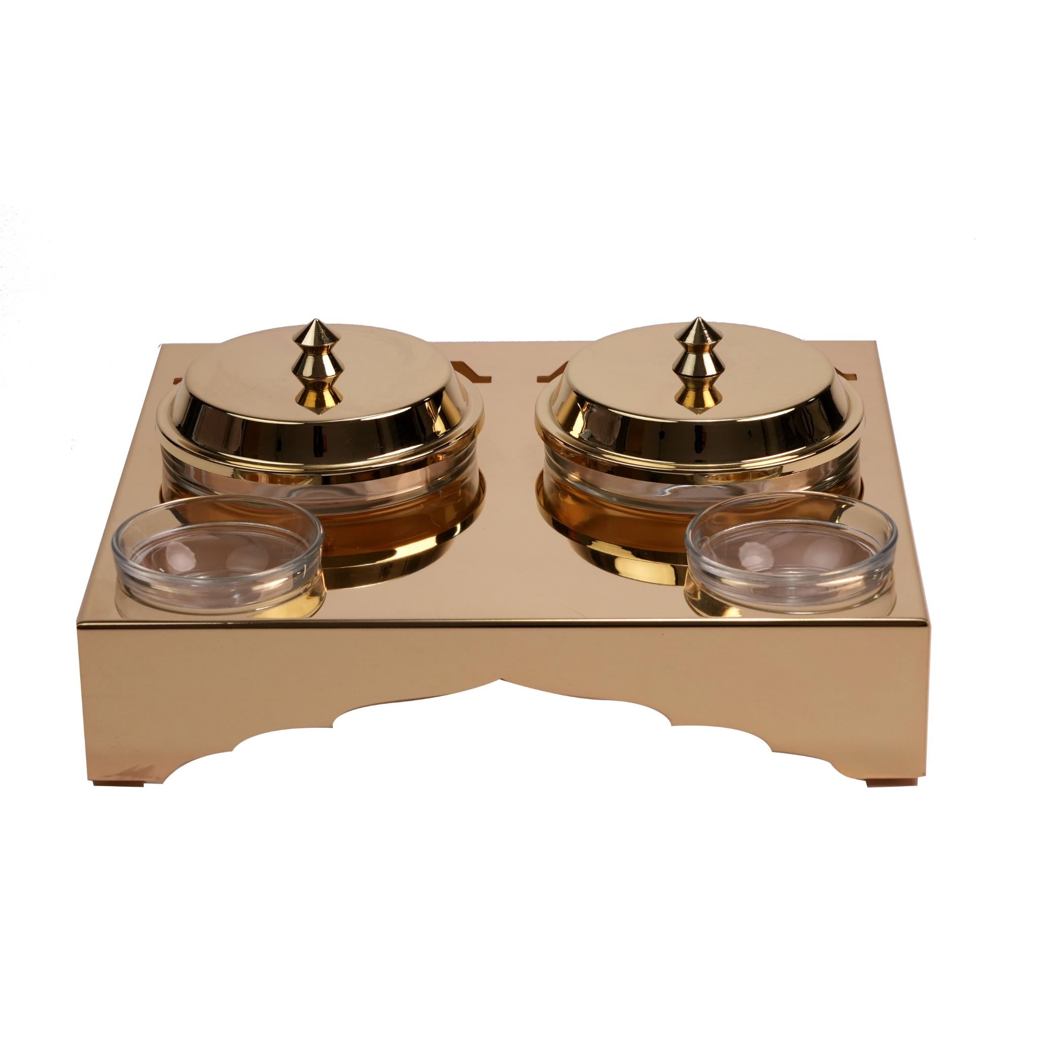 STAND FOR DATES  - LASER CUT  ORIENTAL DECOR / GOLD PLATED