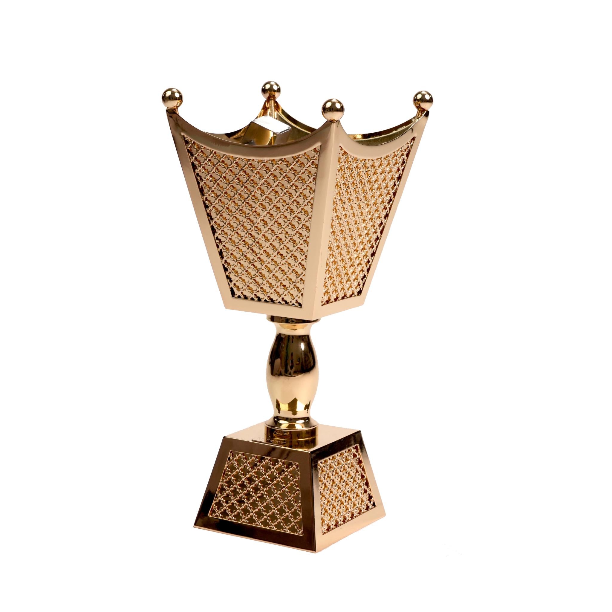 MABKHARA , DECOR ON TOP & BOTTOM / GOLD PLATED