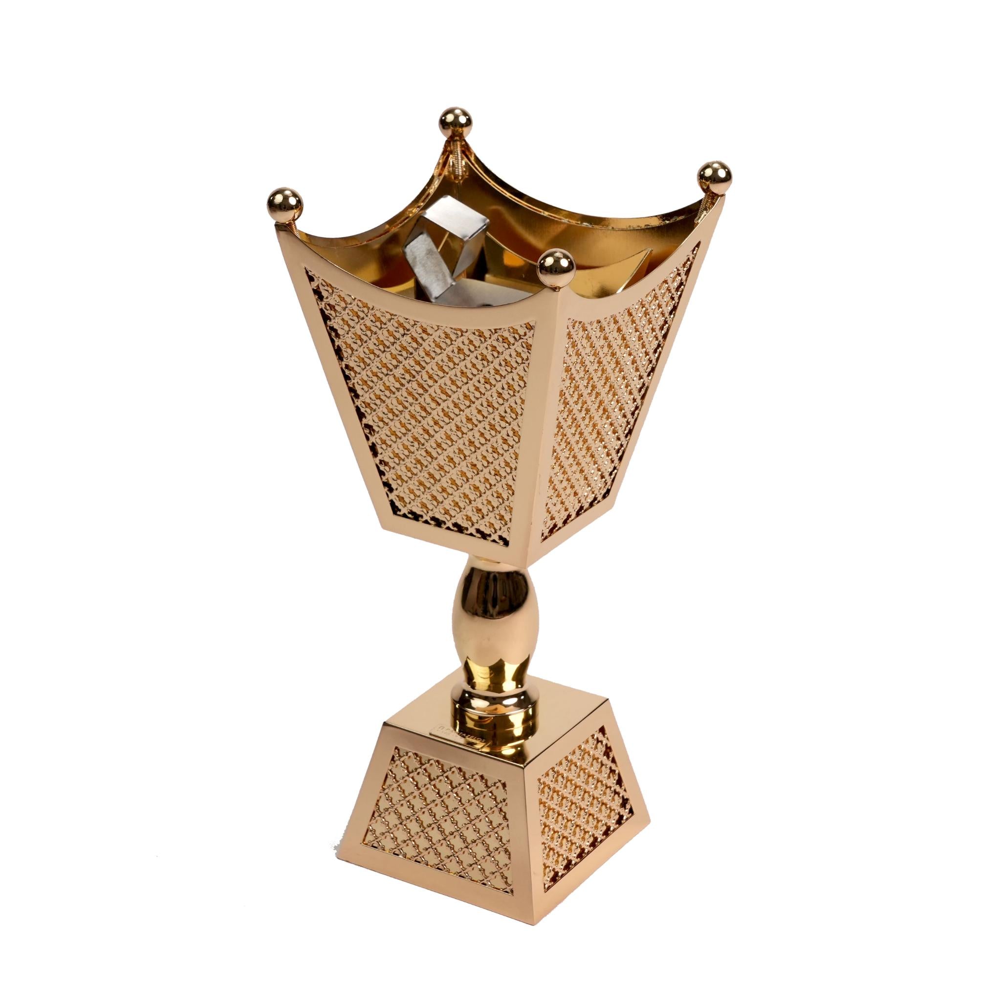 MABKHARA , DECOR ON TOP & BOTTOM / GOLD PLATED
