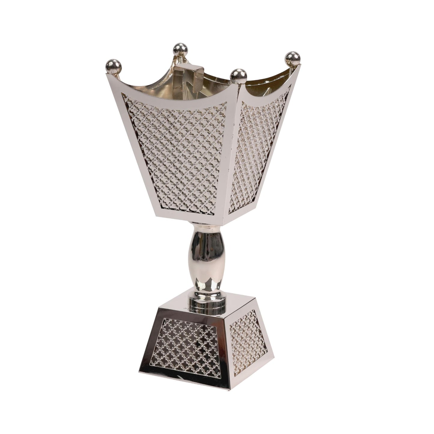 MABKHARA ,  DECOR ON TOP & BOTTOM /  SILVER PLATED