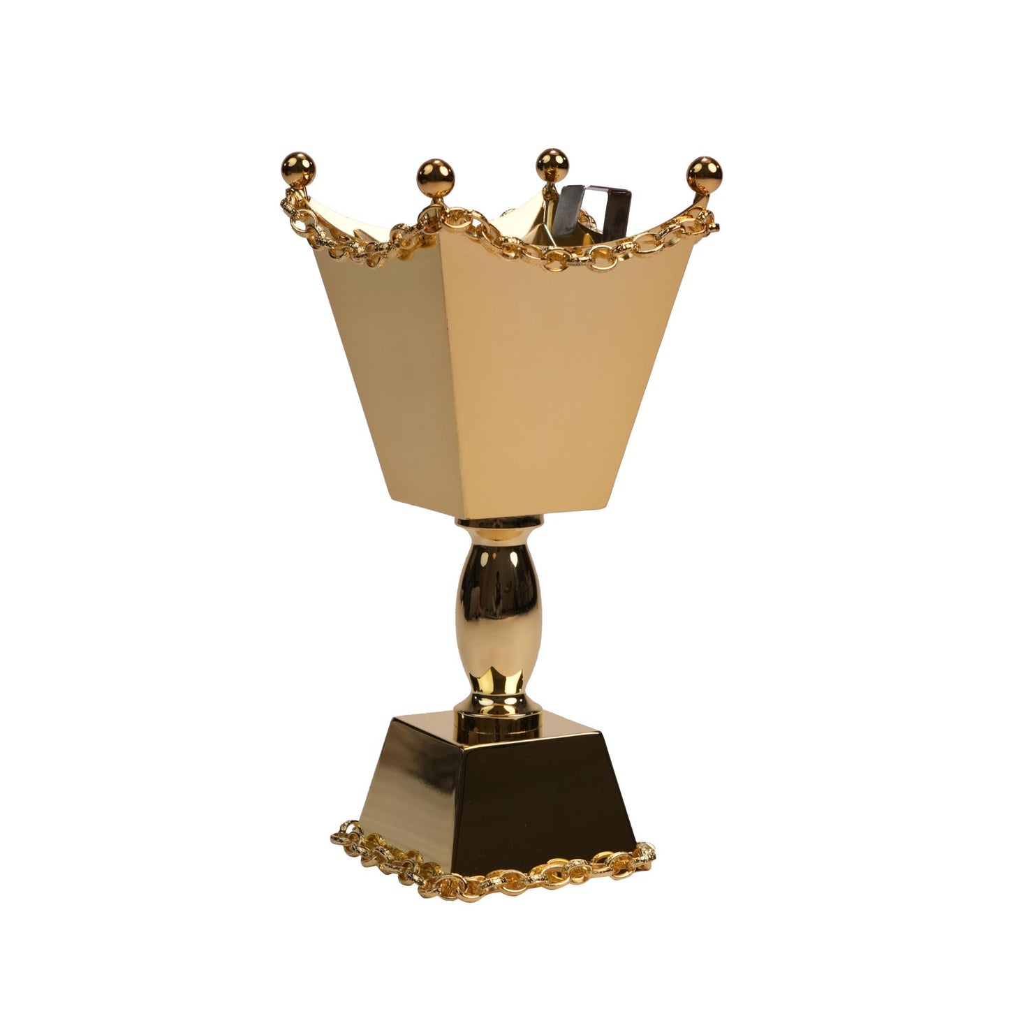 MABKHARA MEDIUM WITH CHAIN DECOR ON TOP & BASE  - GOLD