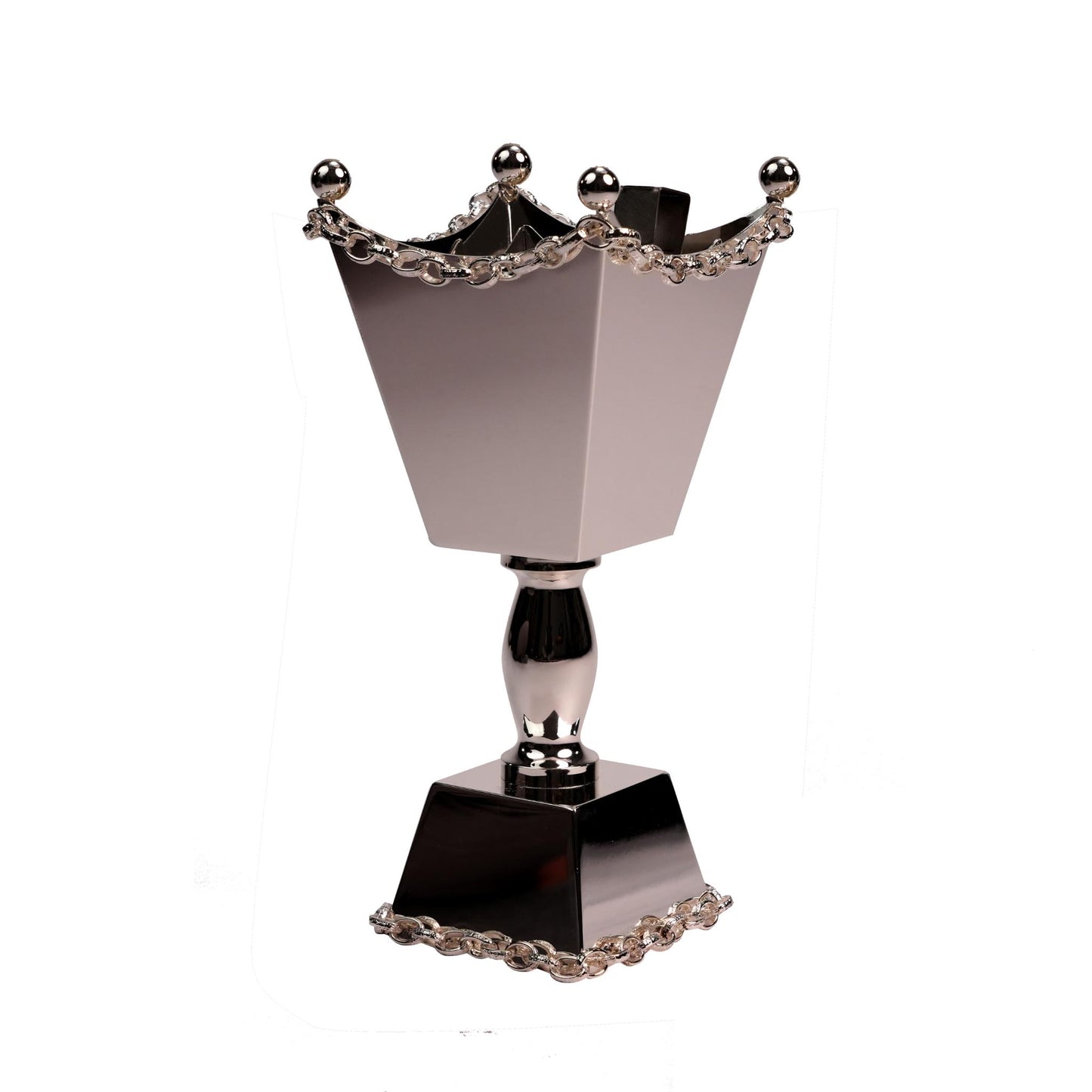 MABKHARA ,  CHAIN DECOR ON TOP & BASE / SILVER  PLATED