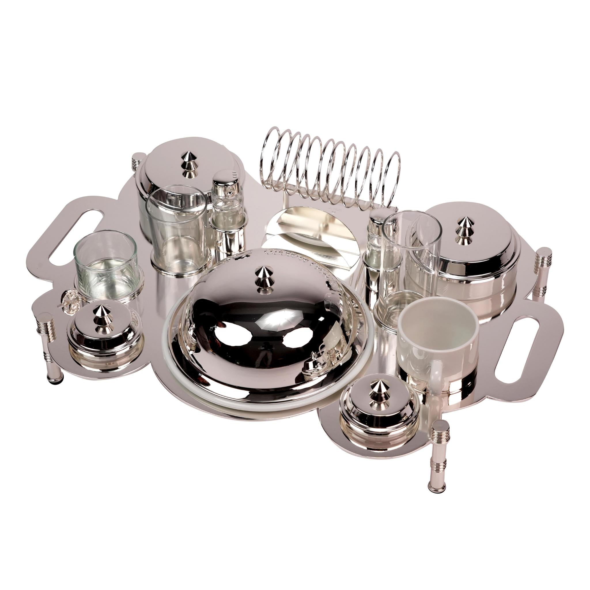 MODEL BREAKFAST SET TRAY / SILVER  PLATED