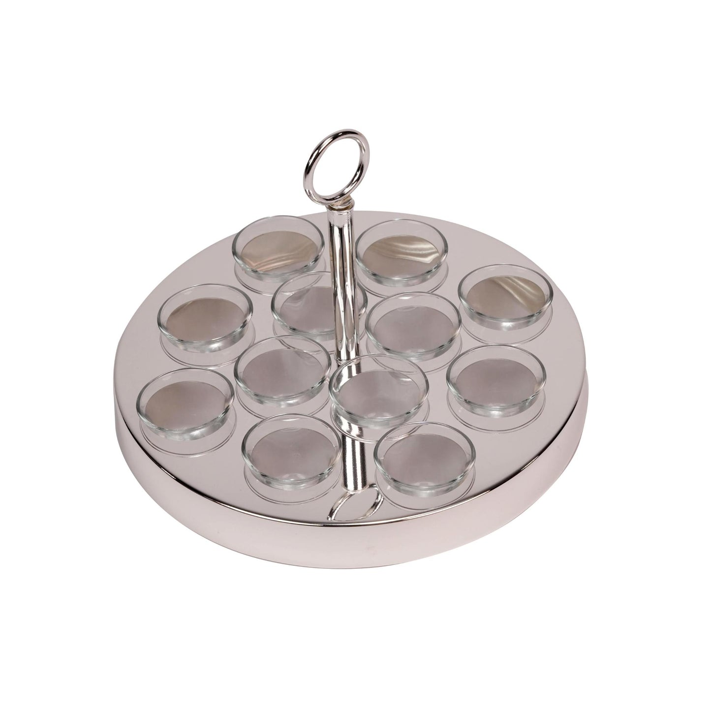 ROUND STAND  FOR 12 ARABIC COFFEE CUPS / SILVER PLATED