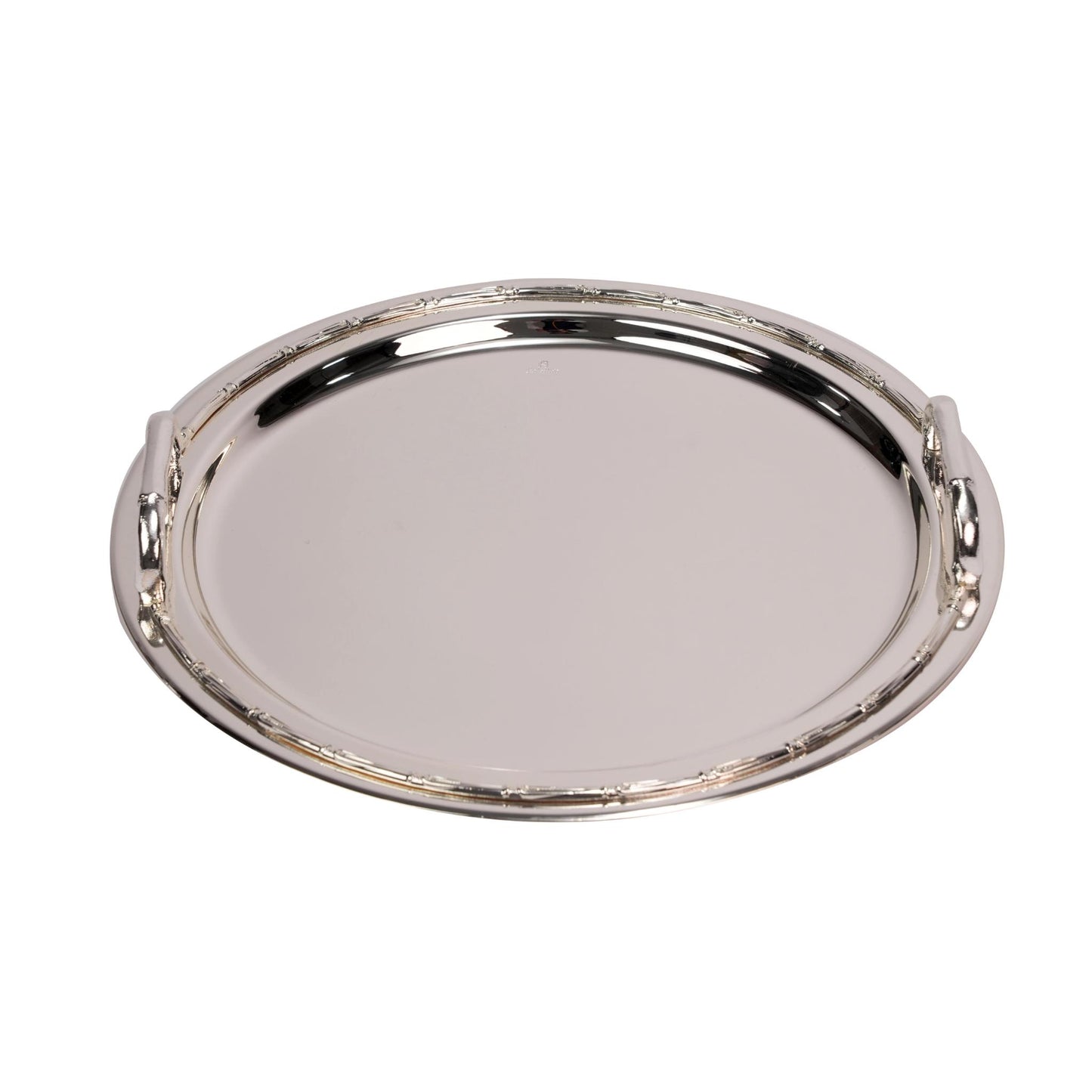ROUND TRAY , BB BORDUR DESIGN / SILVER PLATED