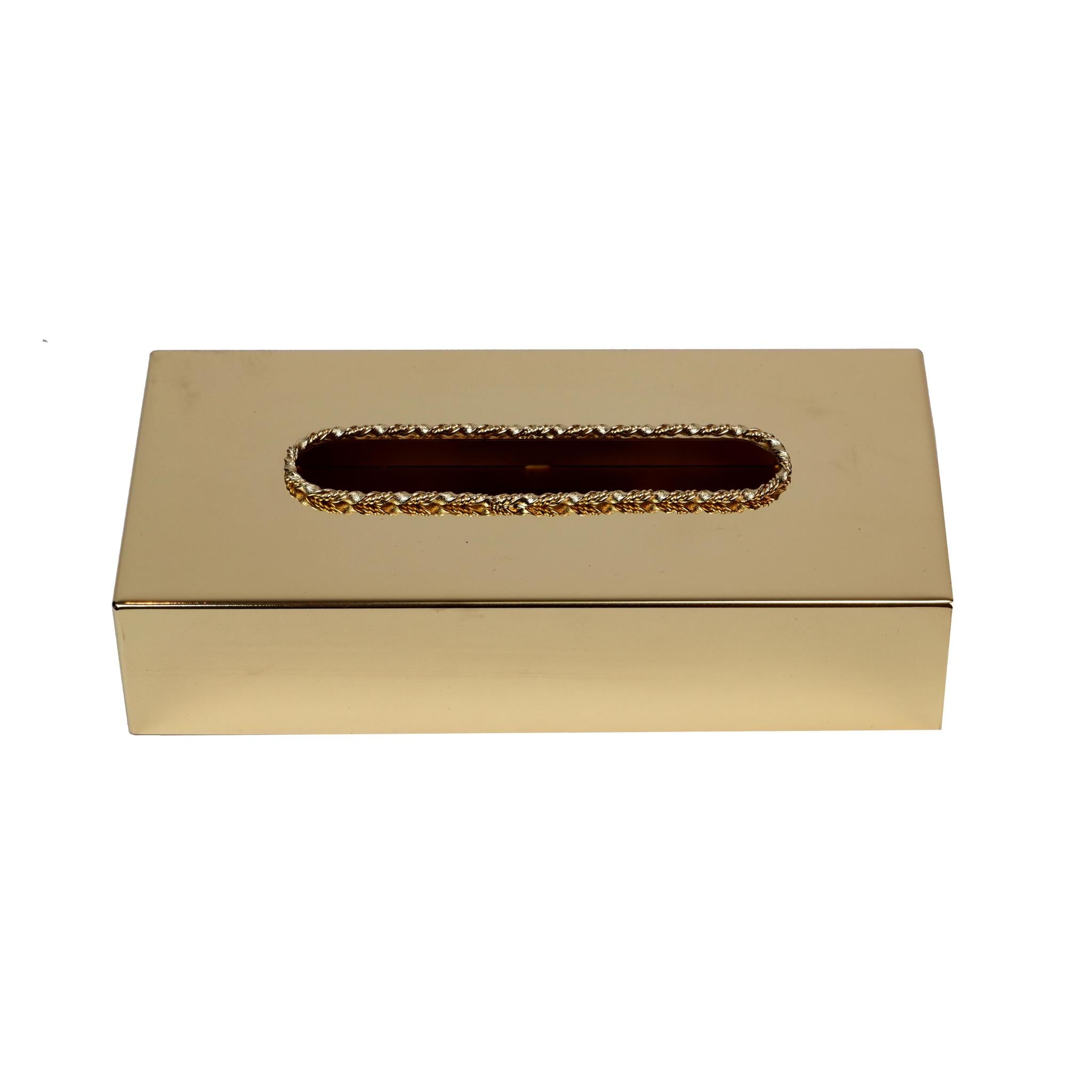 KLEENEX BOX   , DECOR DESIGN / GOLD PLATED