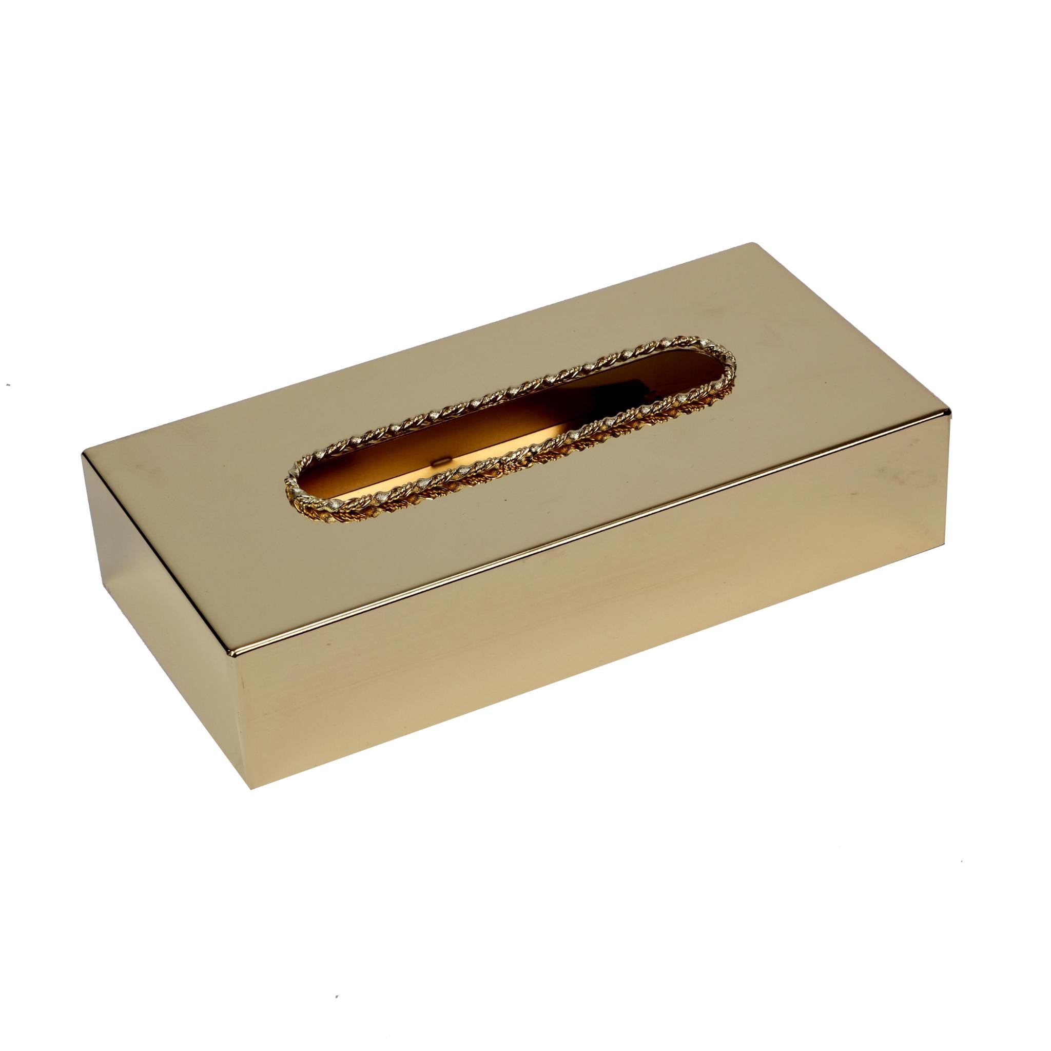KLEENEX BOX   , DECOR DESIGN / GOLD PLATED