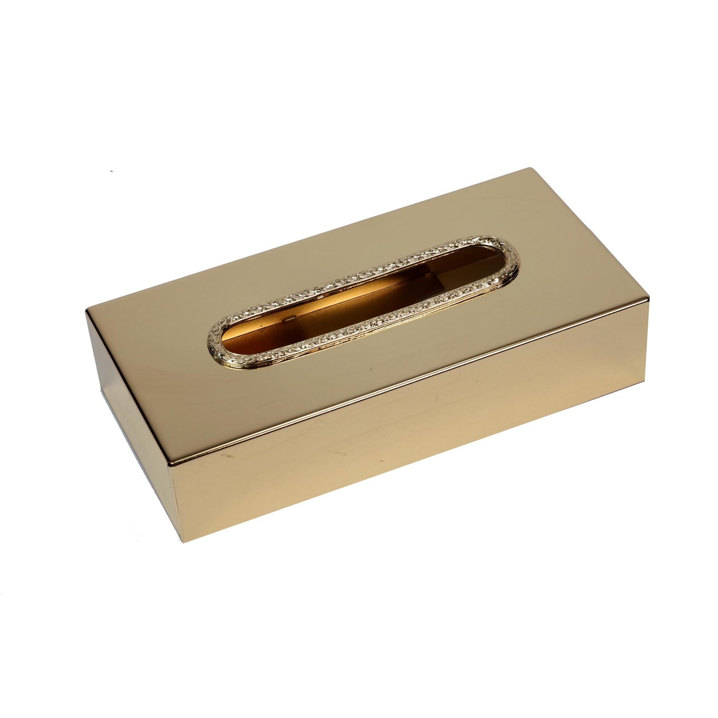 KLEENEX BOX ,  LAUREL   DESIGN  / GOLD PLATED