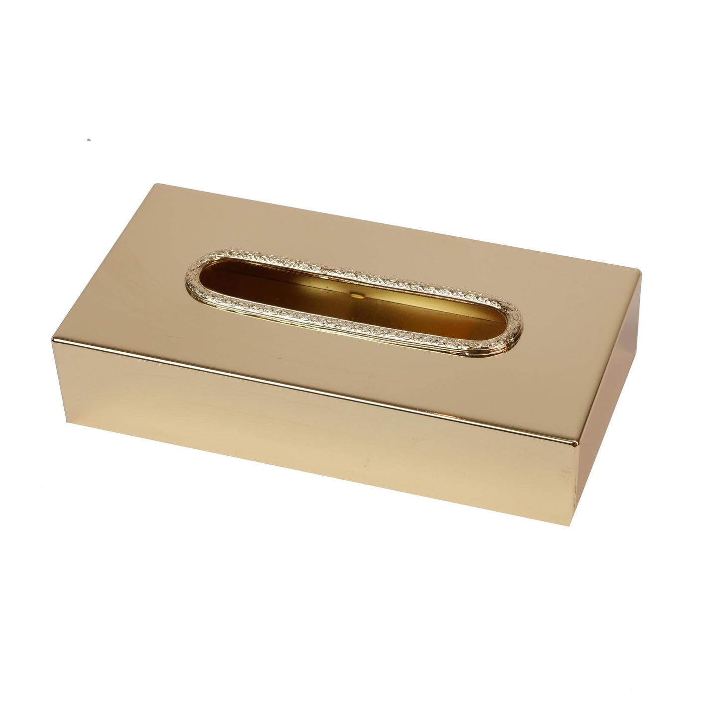 KLEENEX BOX ,  LAUREL   DESIGN  / GOLD PLATED