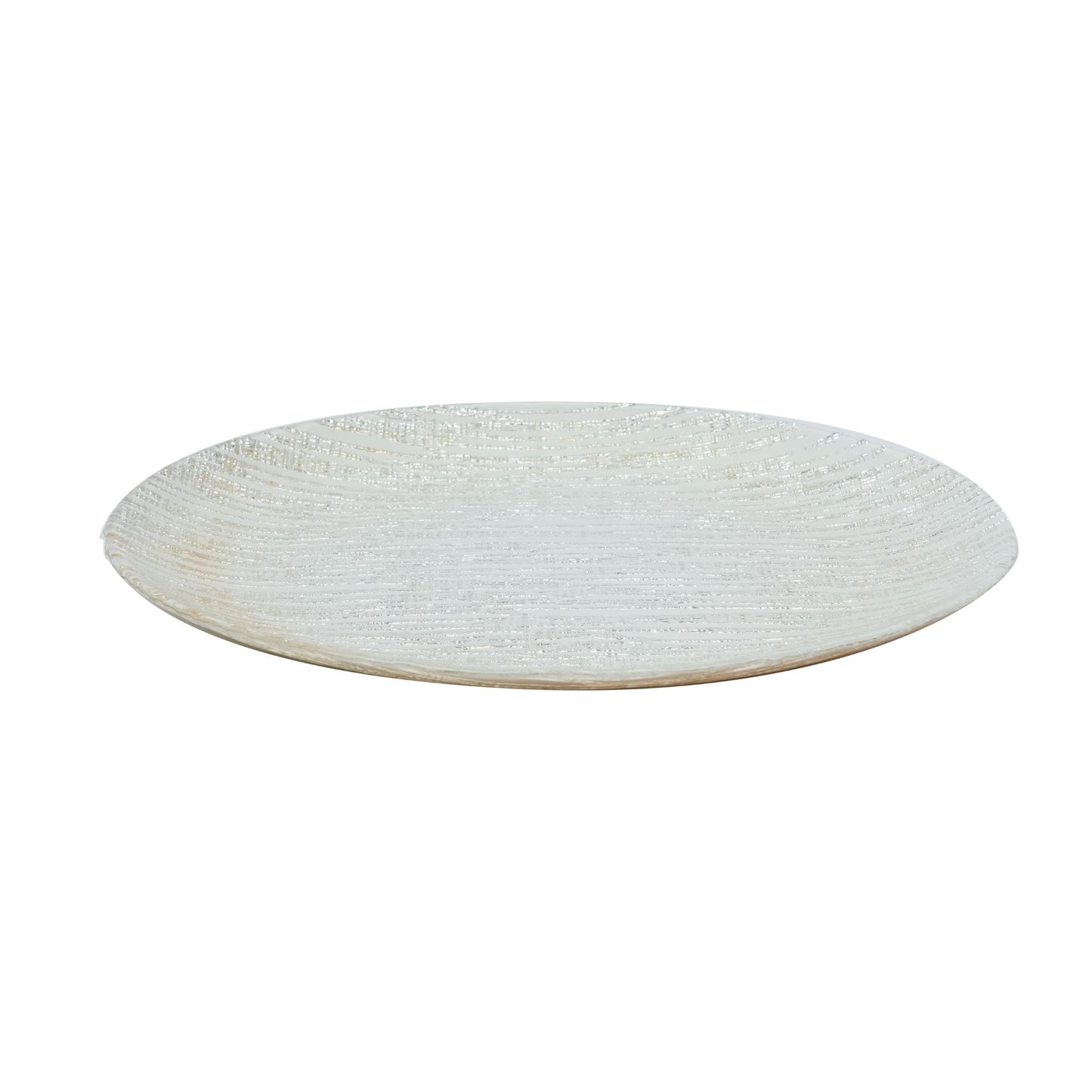 CIOTOLA FLAT  ROUND  PLATE   SILVER