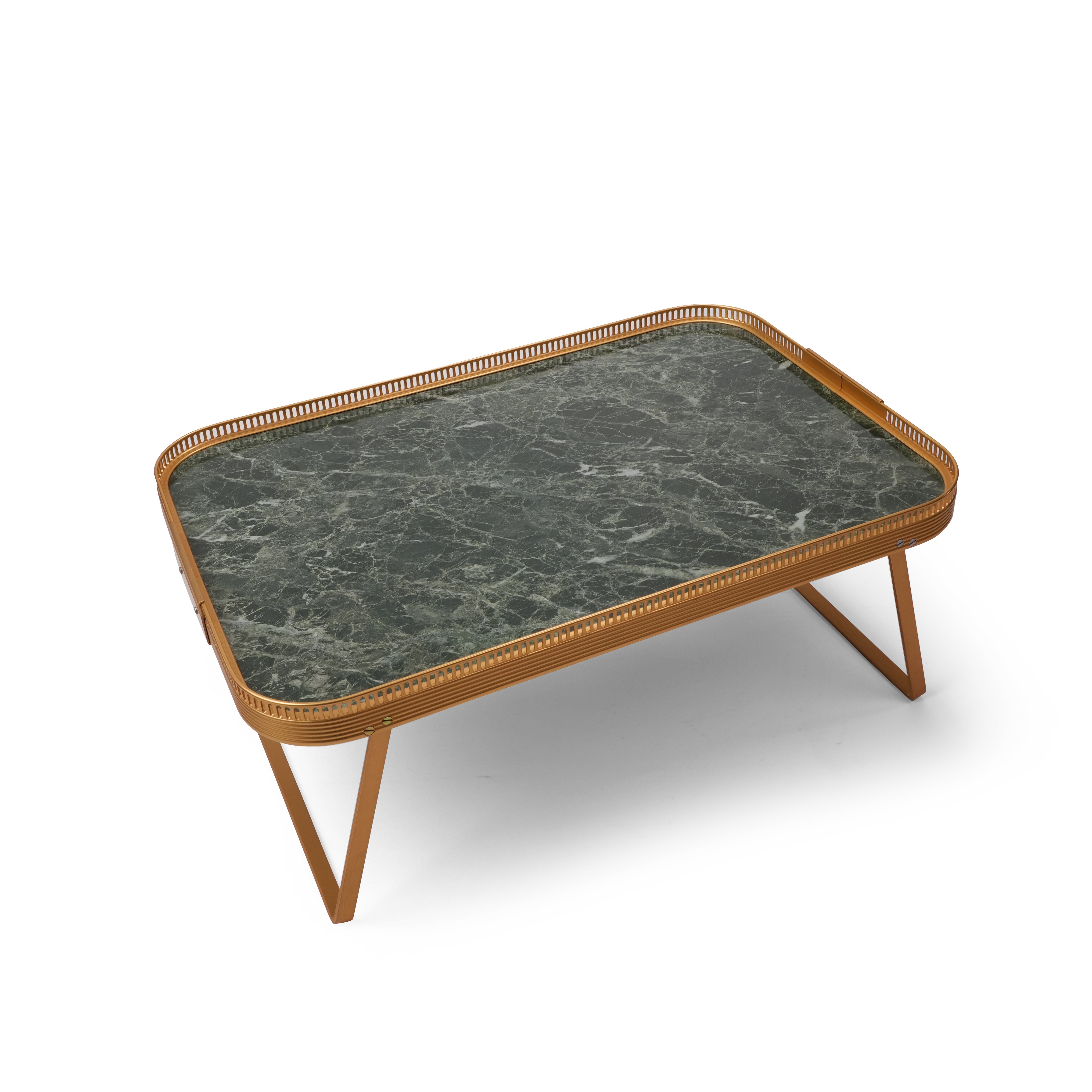 LAP TRAY GREEN MARBLE  WITH DESIGN