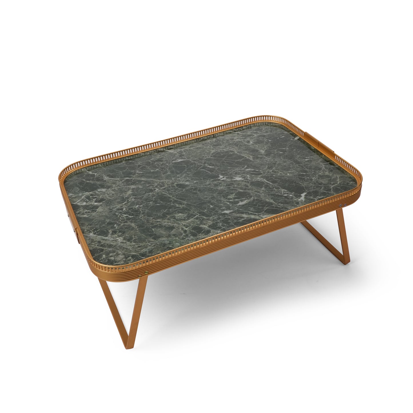 LAP TRAY GREEN MARBLE  WITH DESIGN