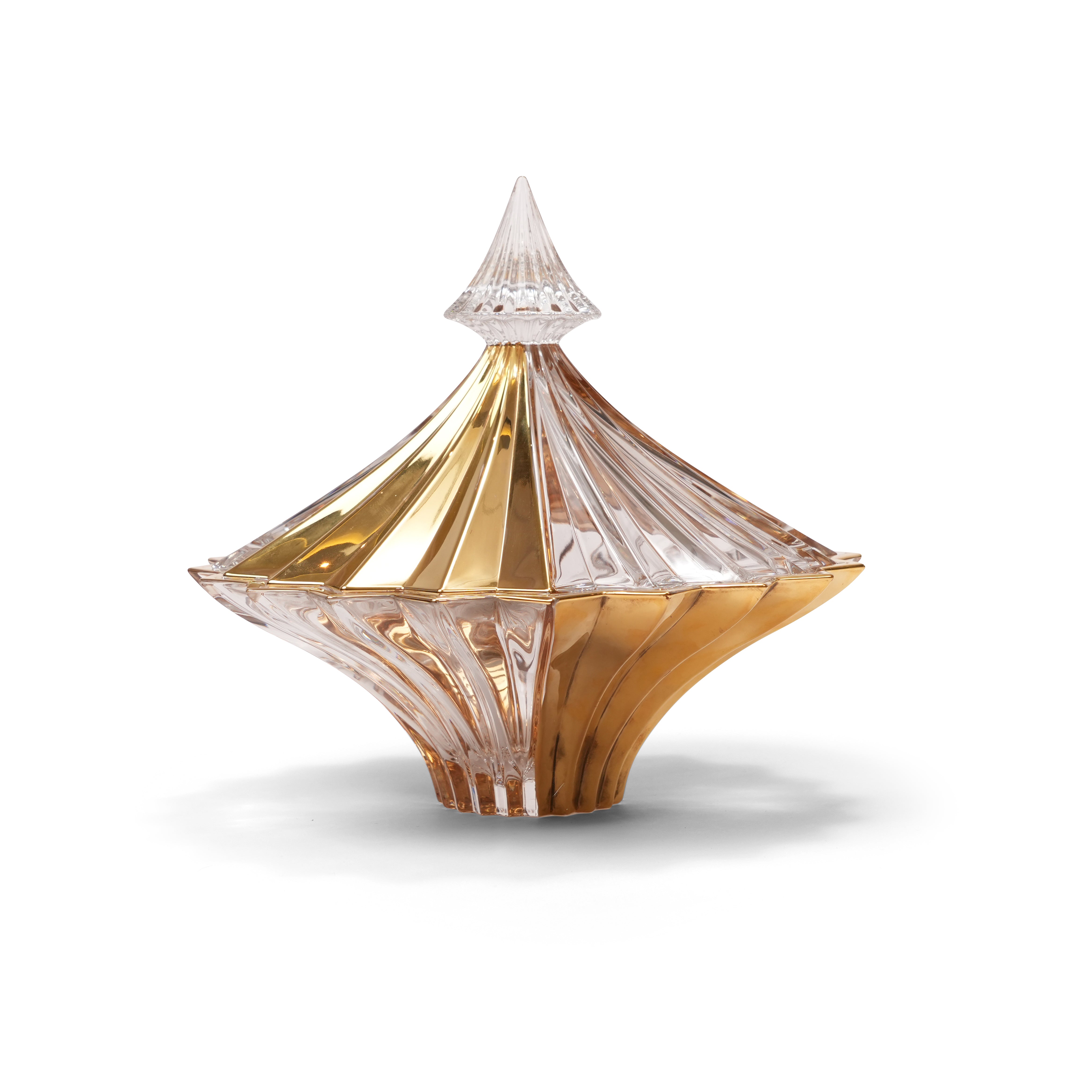 CRYSTAL BOWL WITH COVER