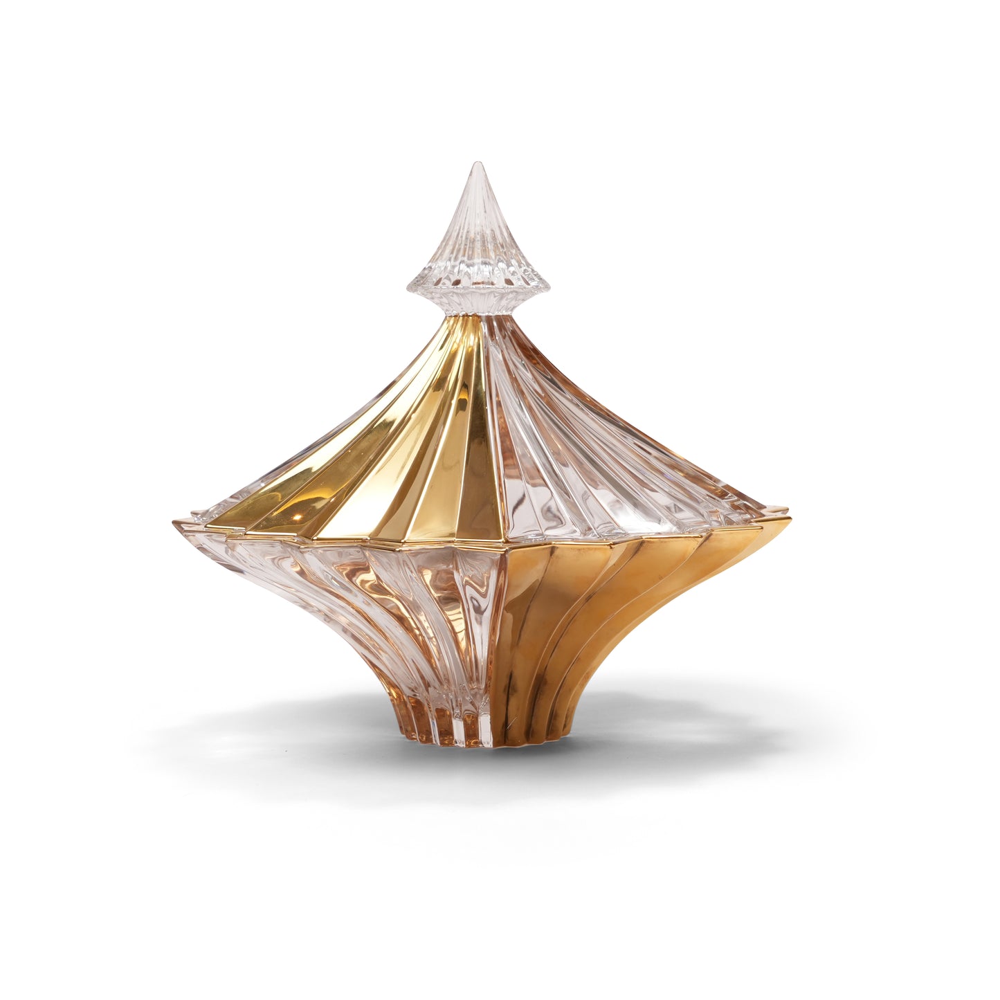 CRYSTAL BOWL WITH COVER
