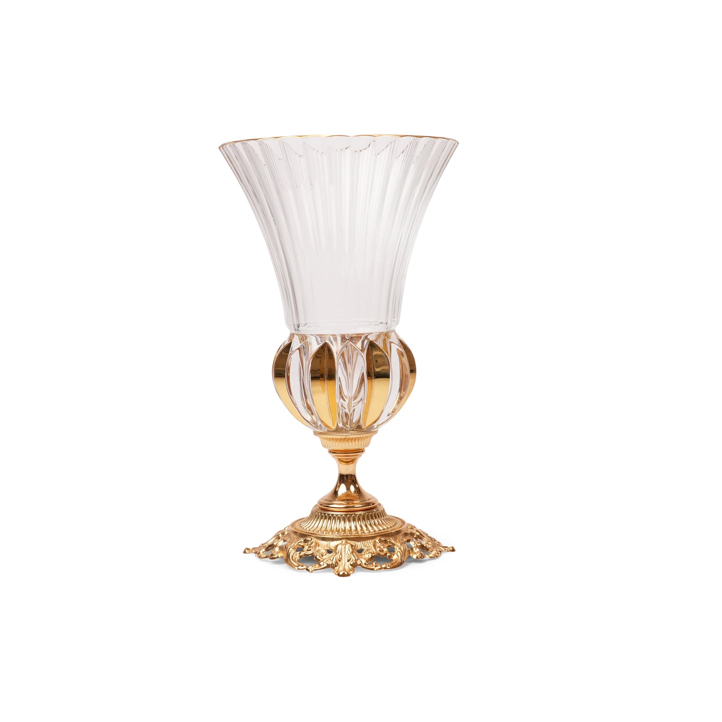 VASE  WITH  FOOT  GOLD