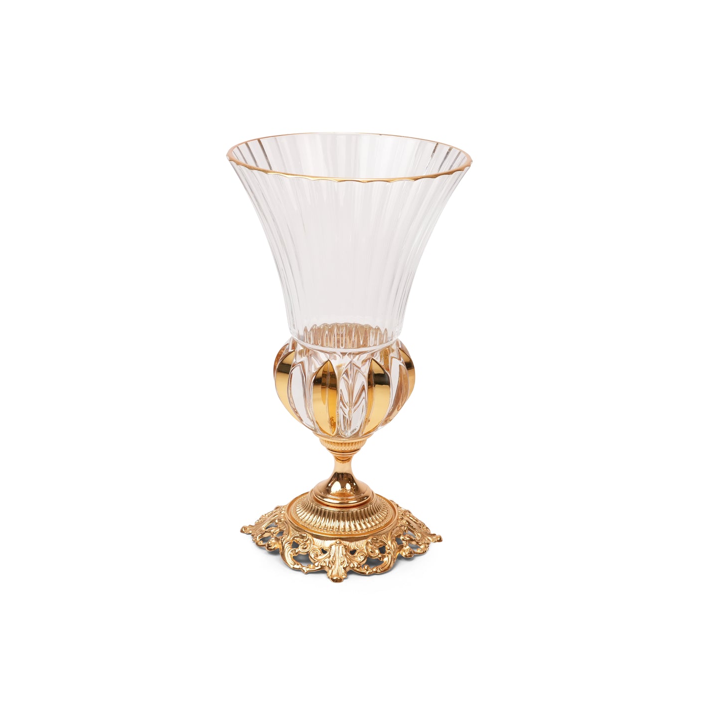 VASE  WITH  FOOT  GOLD